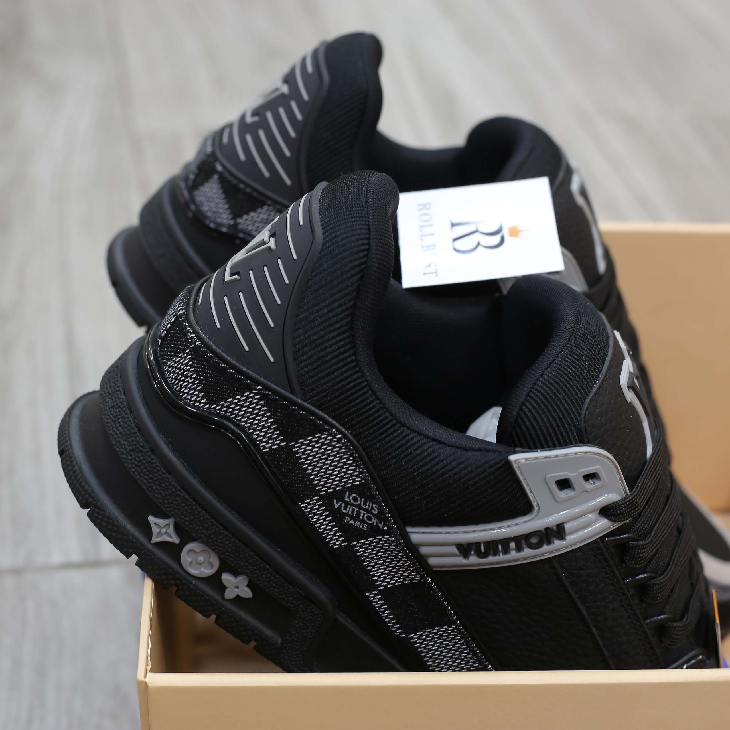 Giày Louis Vuitton LV Trainer Damier Denim Black Best Quality