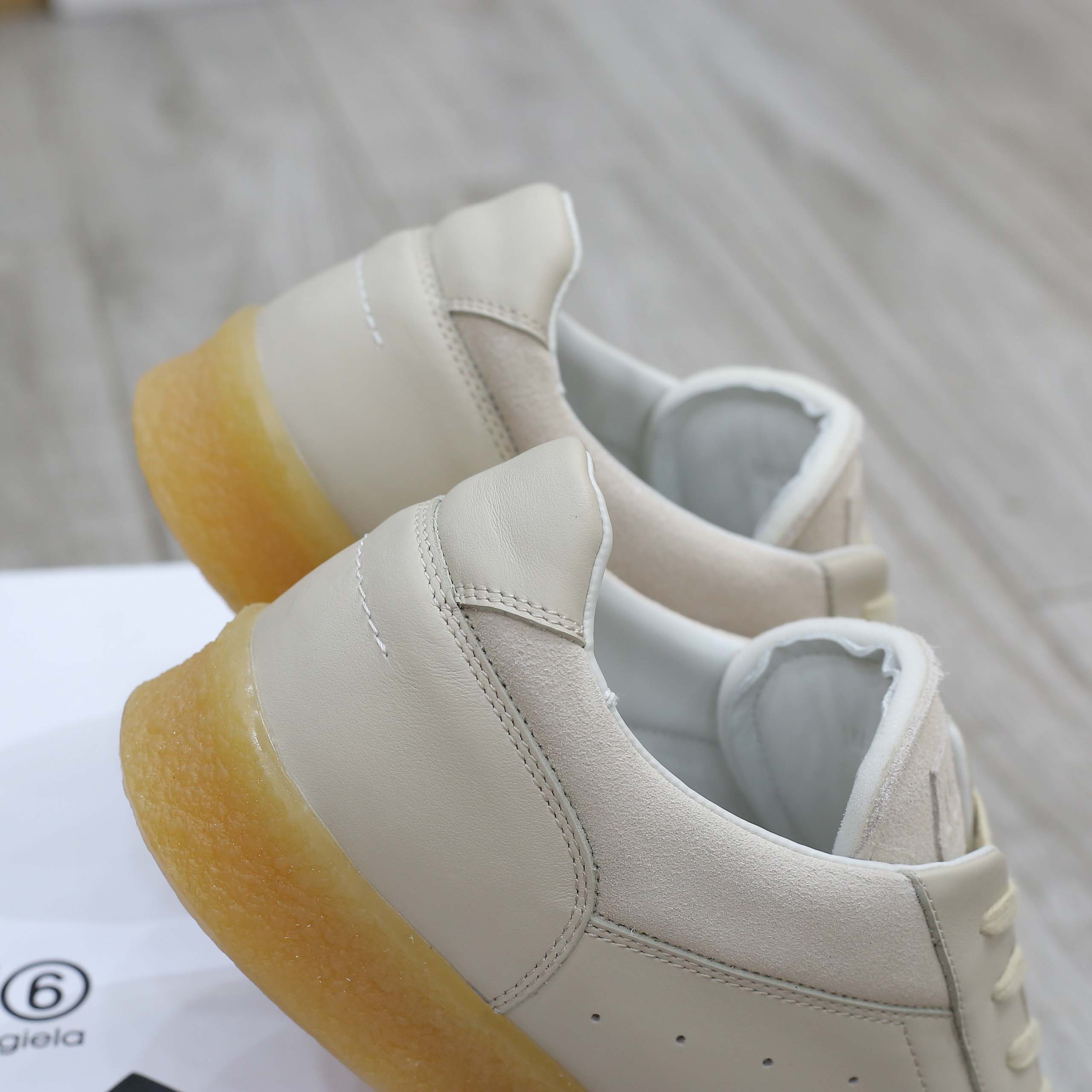 Giày MM6 by Maison Martin Margiela 6 Court Sneakers White Best Quality