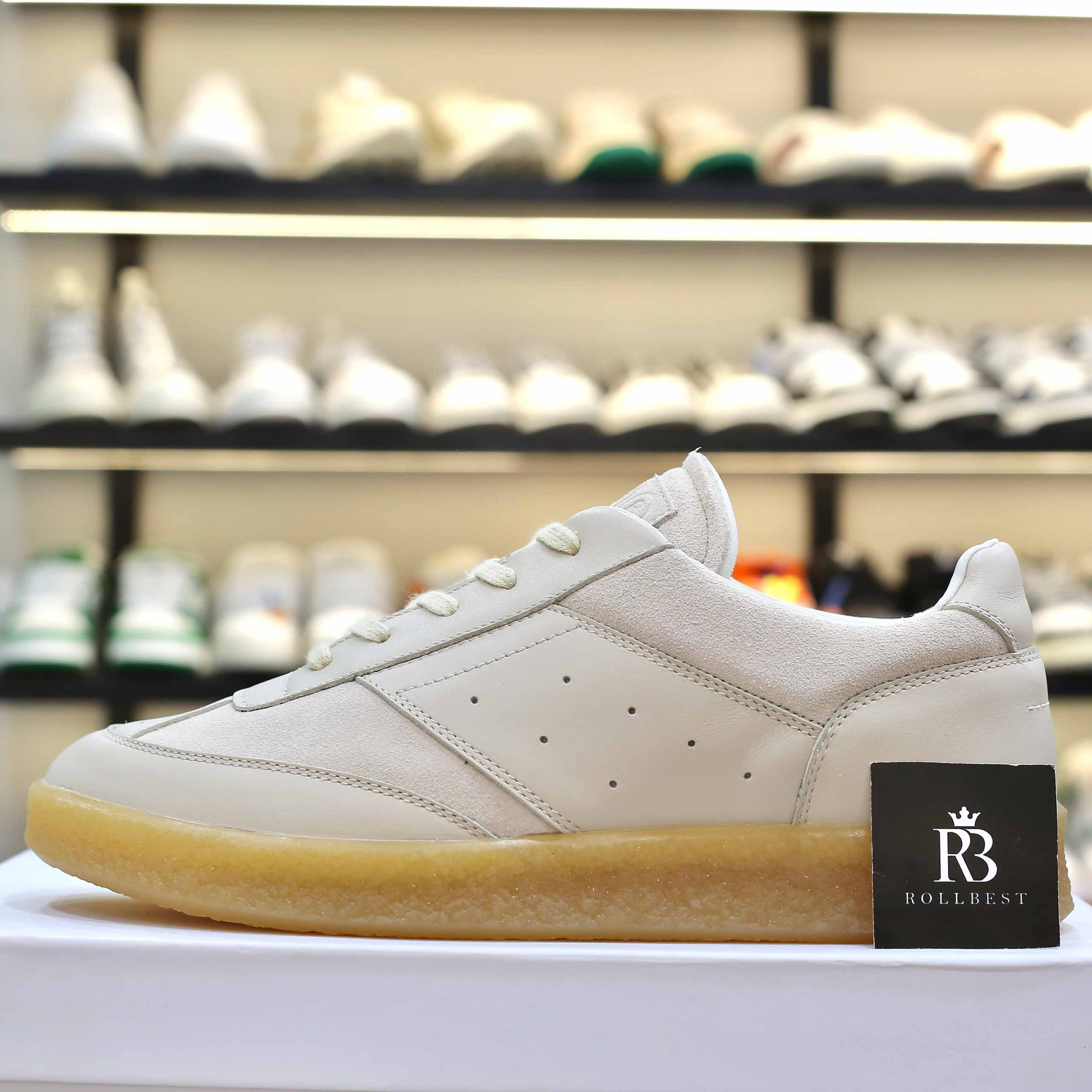 Giày MM6 by Maison Martin Margiela 6 Court Sneakers White Best Quality