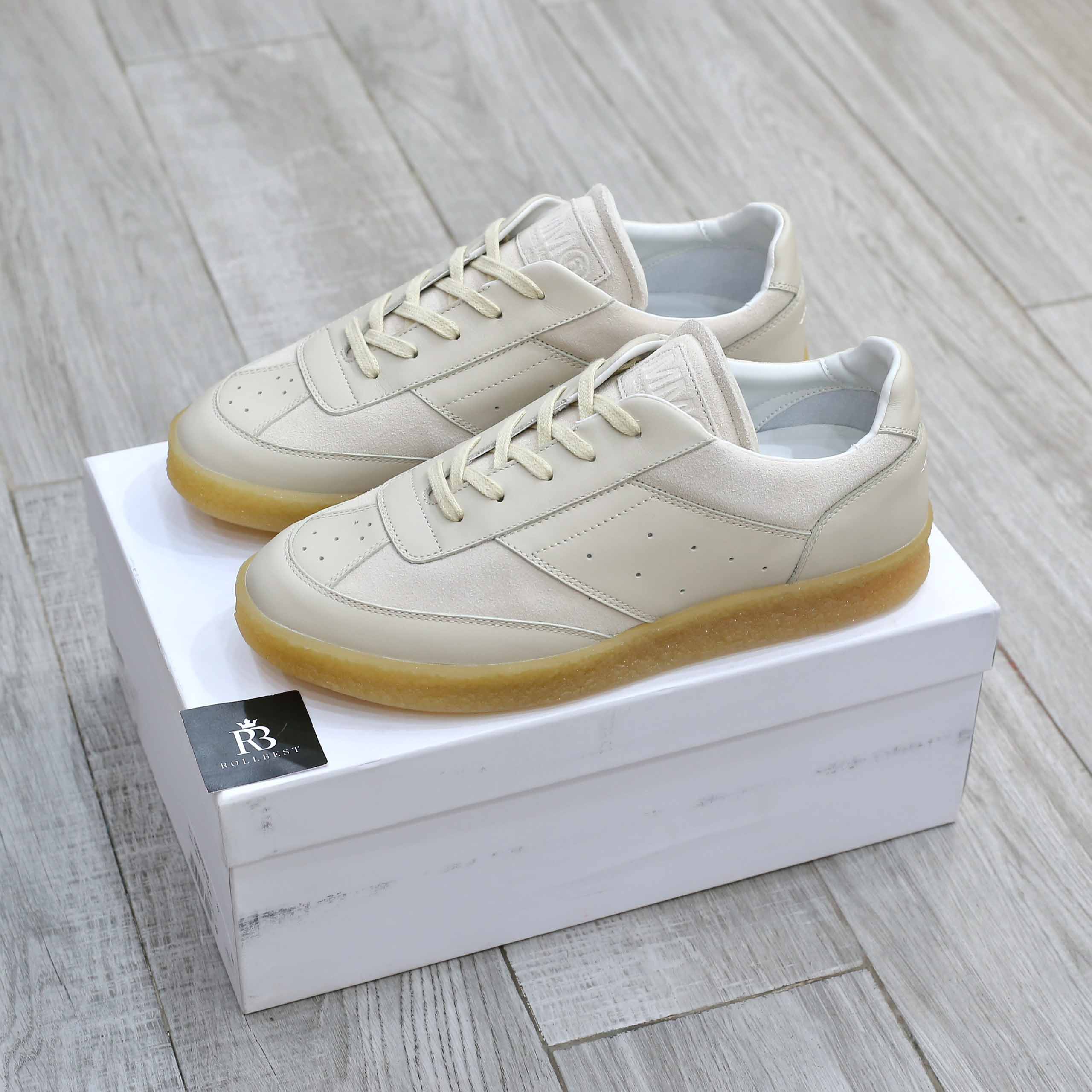 Giày MM6 by Maison Martin Margiela 6 Court Sneakers White Best Quality