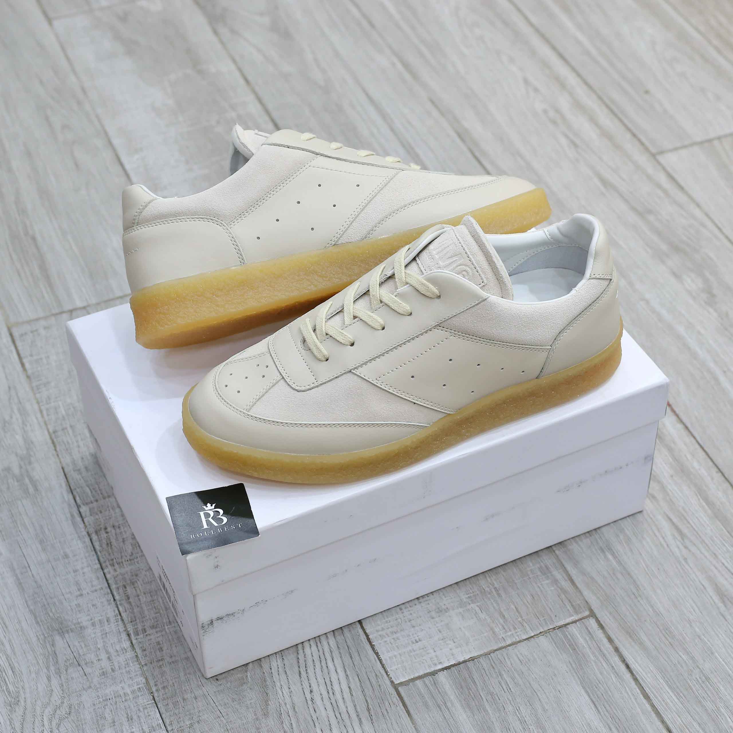 Giày MM6 by Maison Martin Margiela 6 Court Sneakers White Best Quality