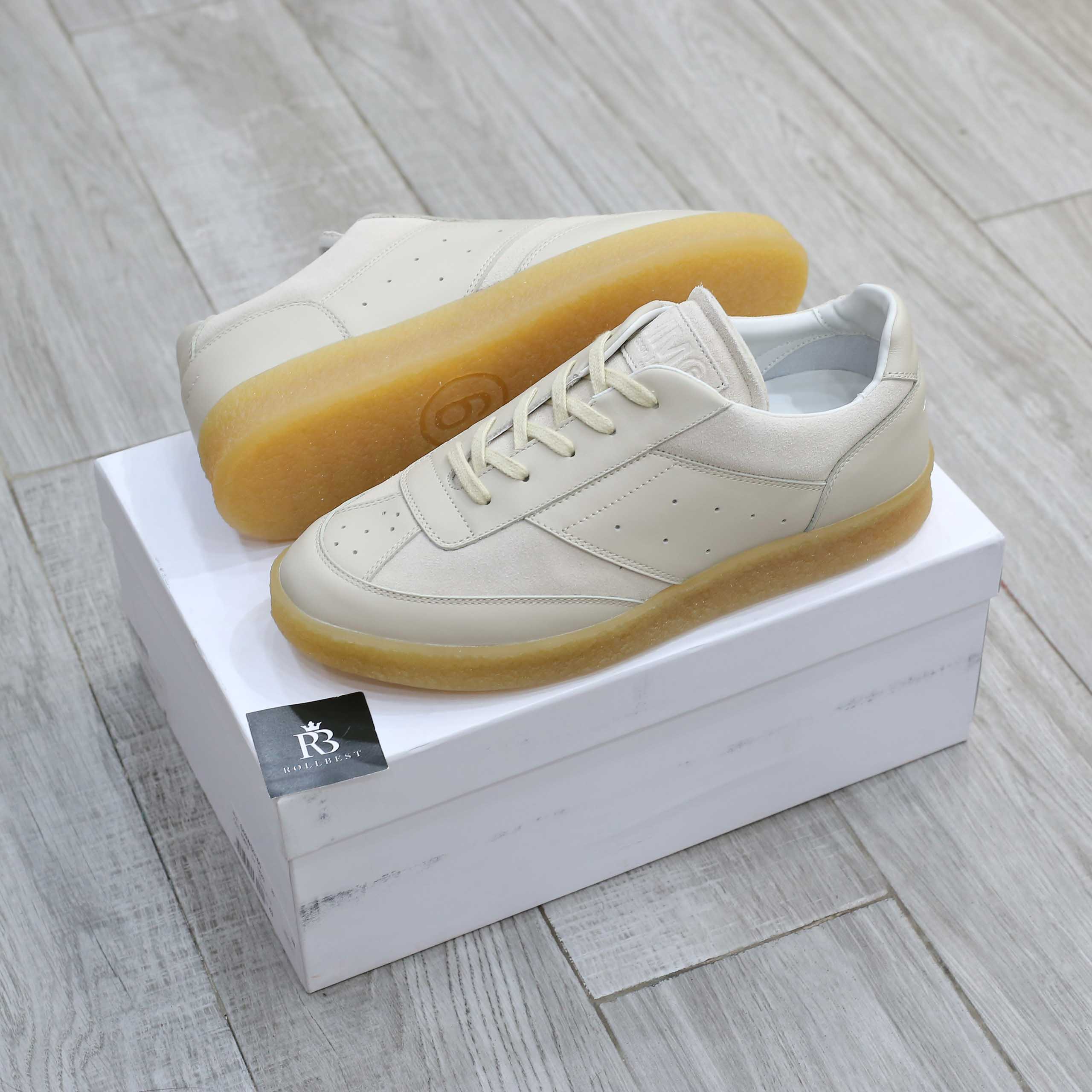 Giày MM6 by Maison Martin Margiela 6 Court Sneakers White Best Quality