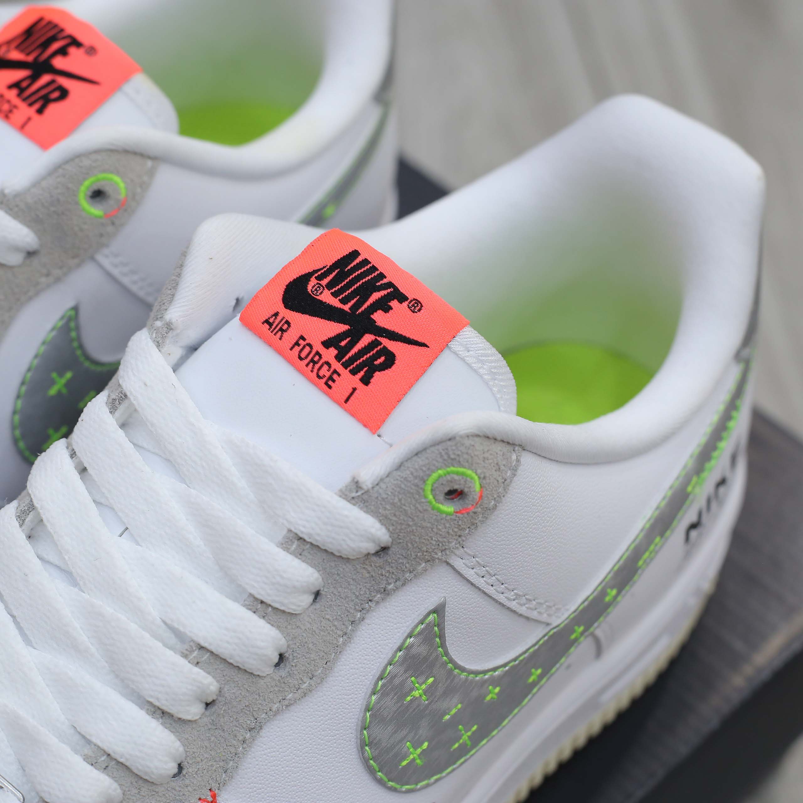 Giày Nike Air Force 1 Low Just Do It White Stitch Like Auth