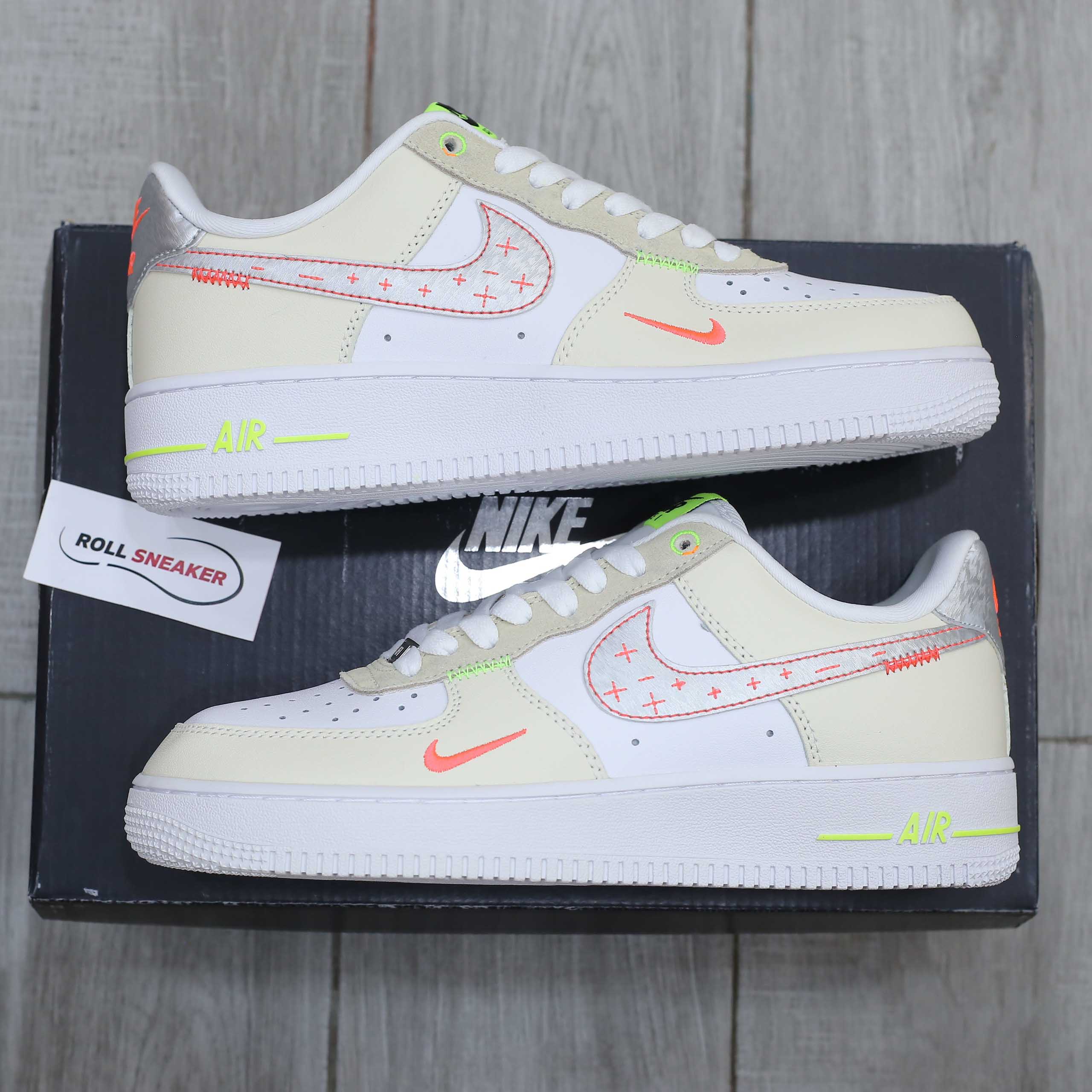 Giày Nike Air Force 1 Low Just Do It ‘White Tan’ Like Auth