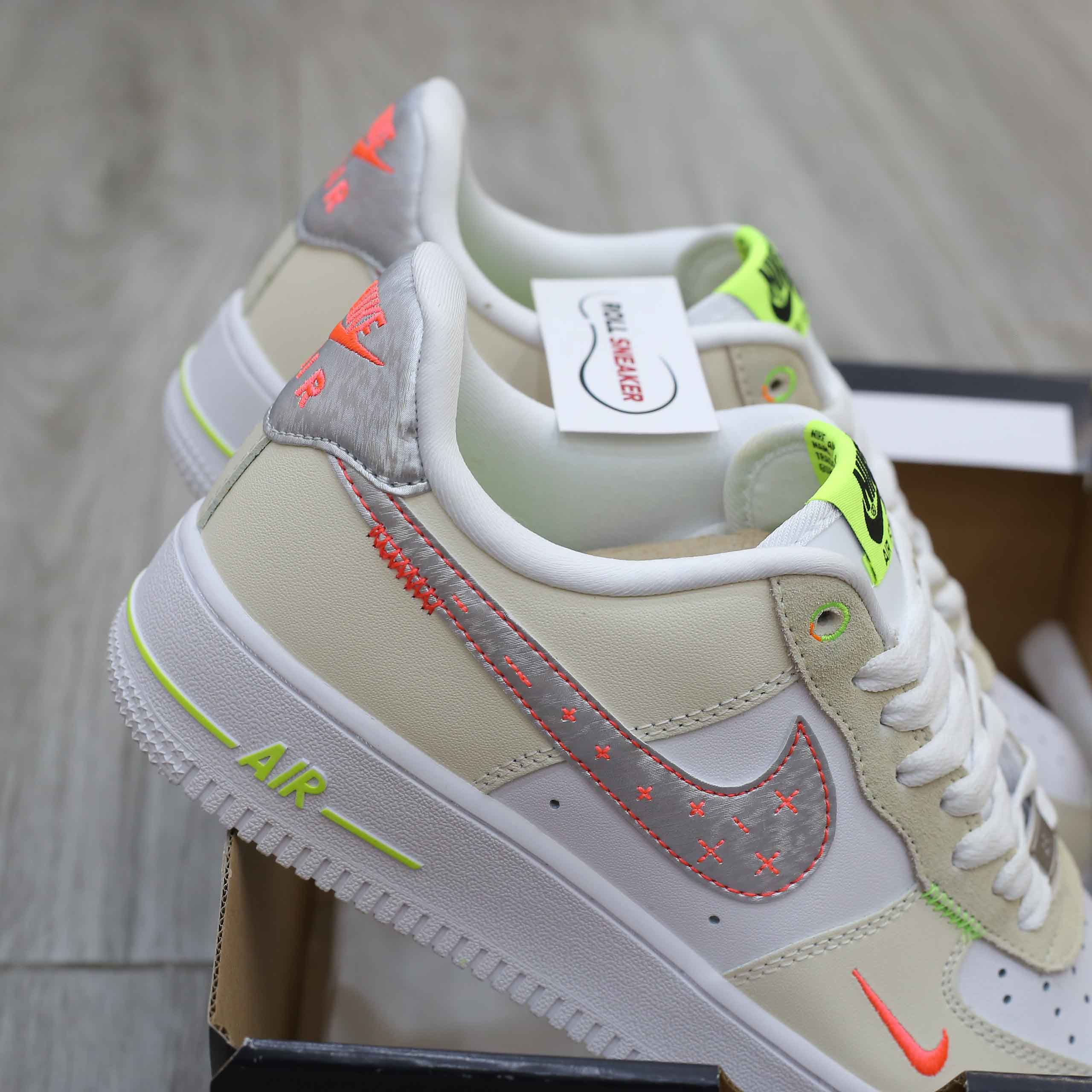 Giày Nike Air Force 1 Low Just Do It ‘White Tan’ Like Auth