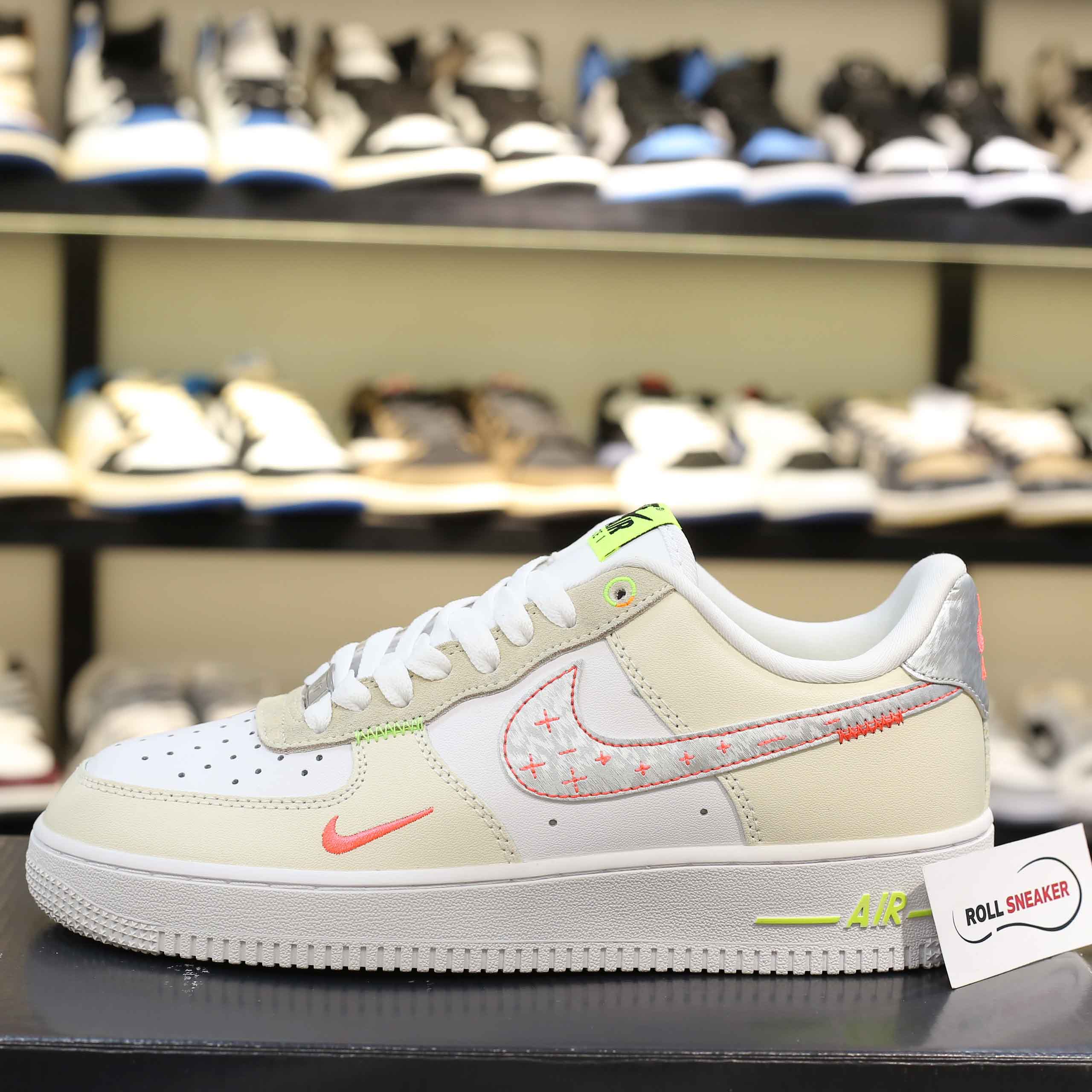 Giày Nike Air Force 1 Low Just Do It ‘White Tan’ Like Auth