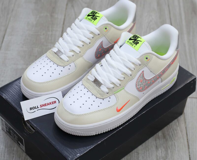 Giày Nike Air Force 1 Low Just Do It ‘White Tan’ Like Auth