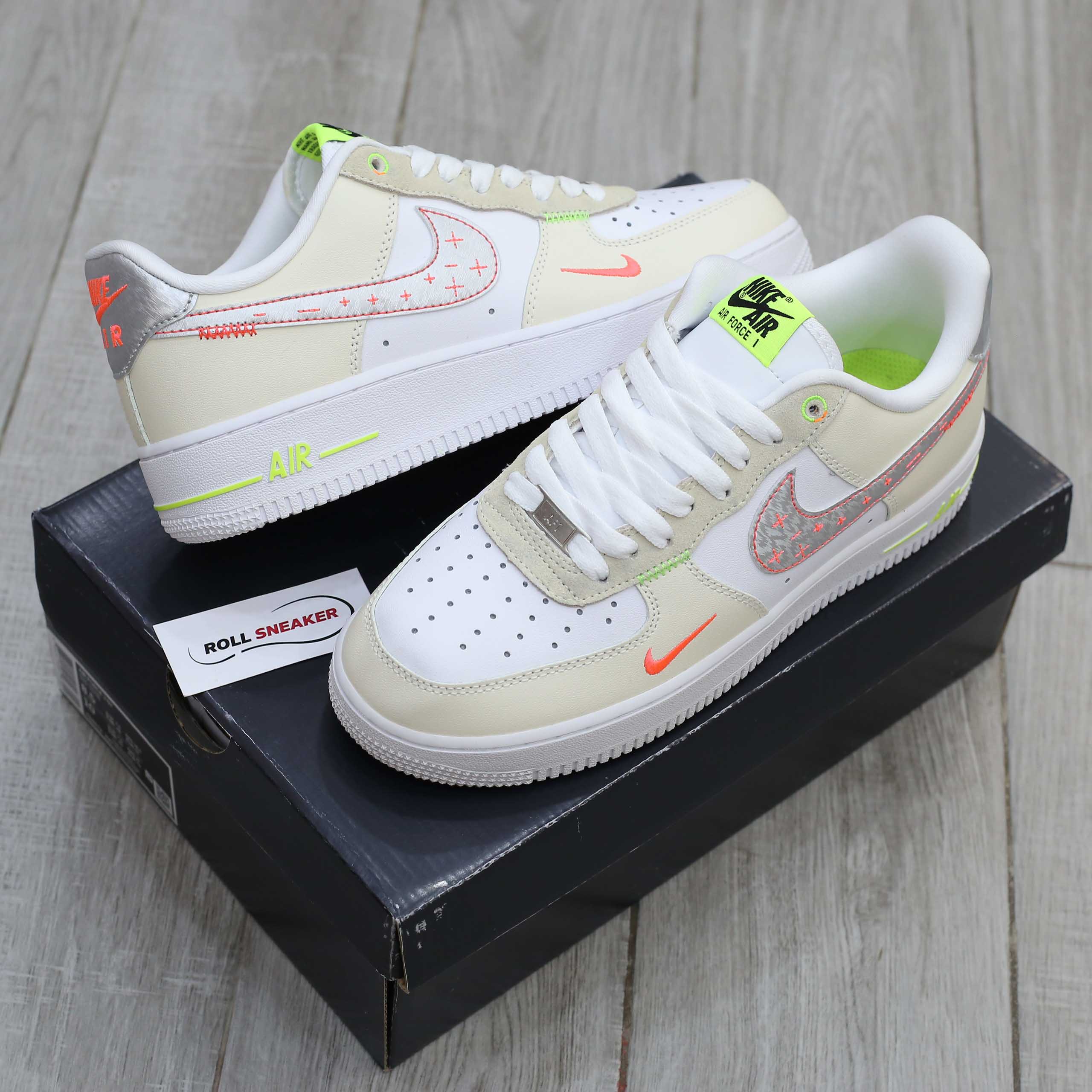 Giày Nike Air Force 1 Low Just Do It ‘White Tan’ Like Auth