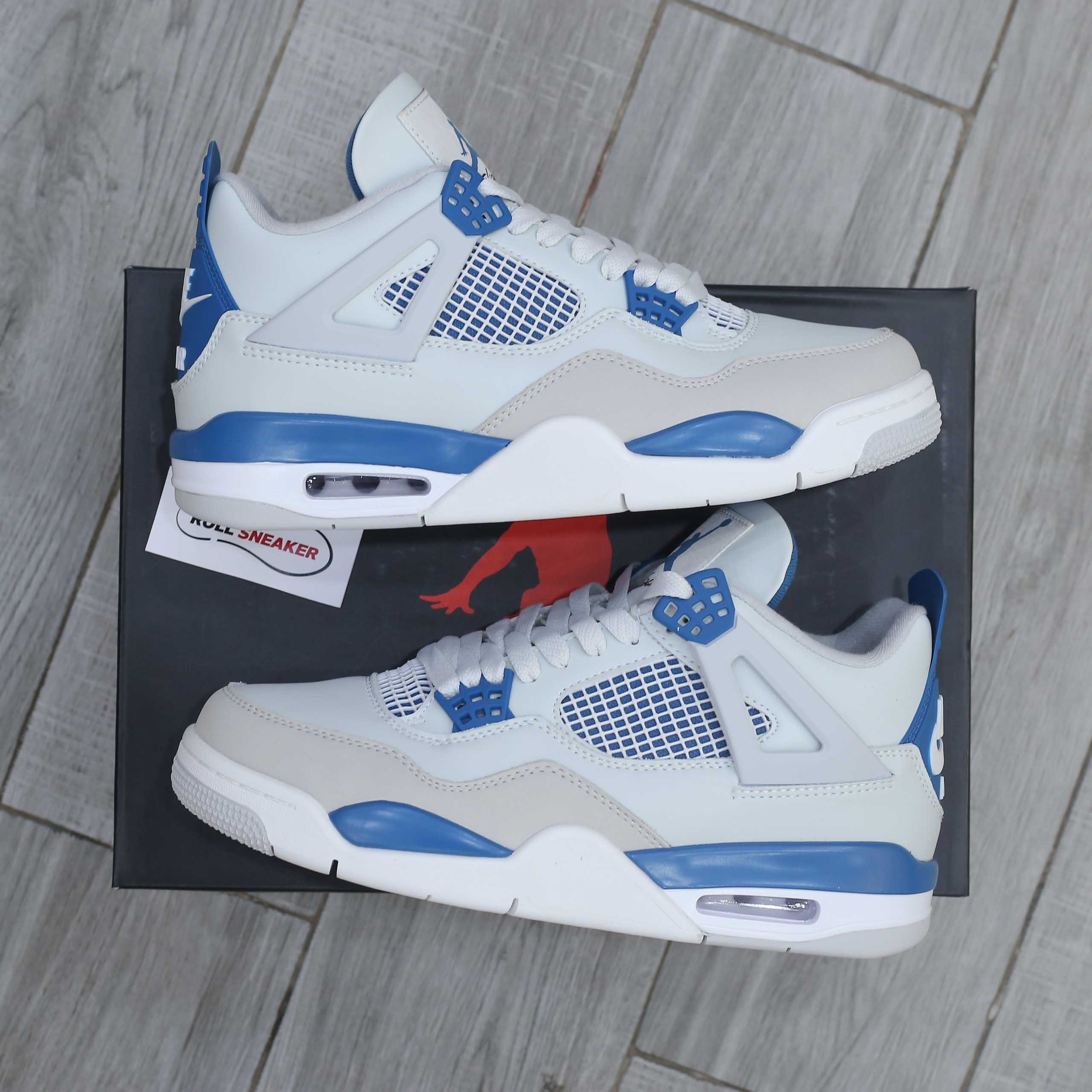 Giày Nike Air Jordan 4 Retro ‘Military Blue’ Like Auth