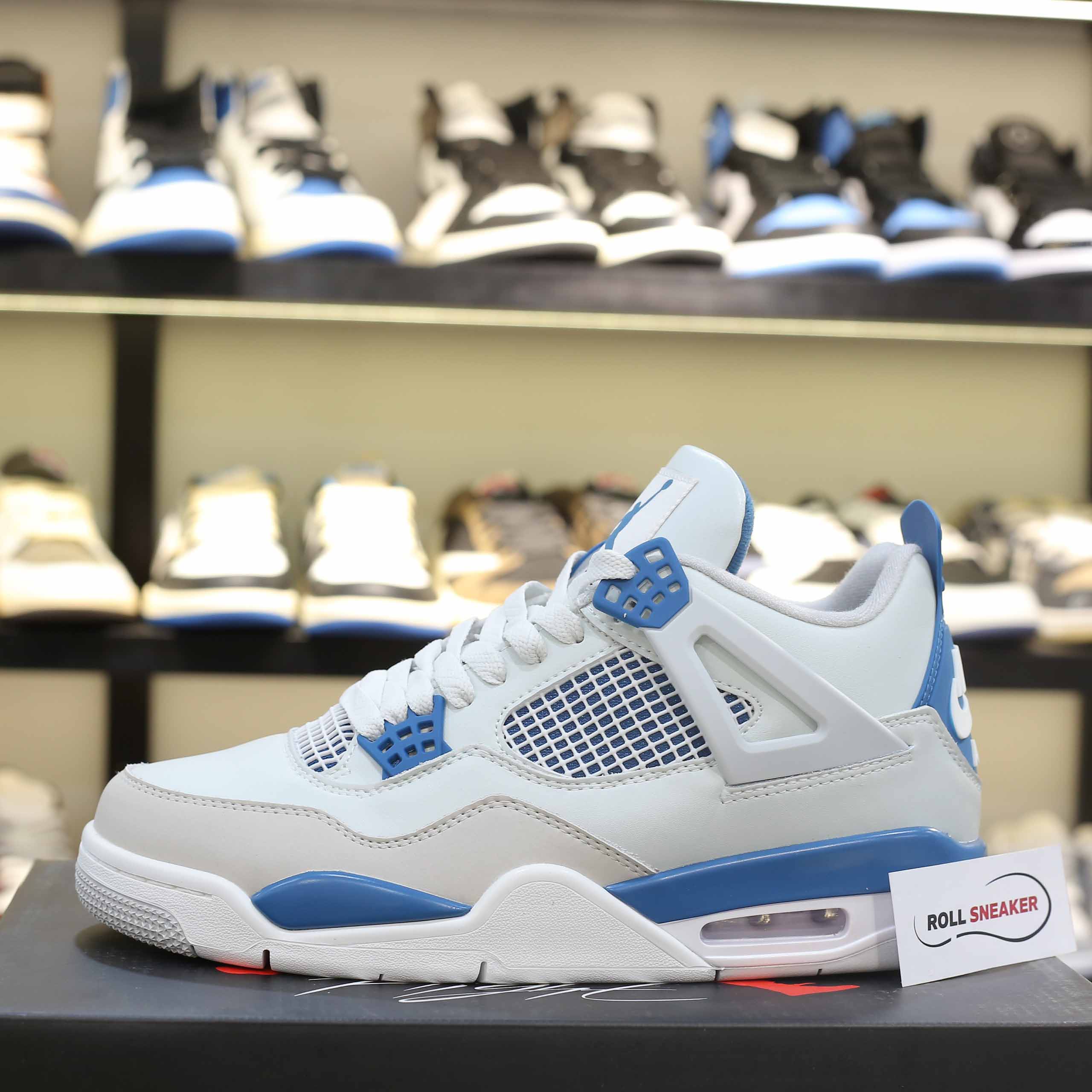 Giày Nike Air Jordan 4 Retro ‘Military Blue’ Like Auth