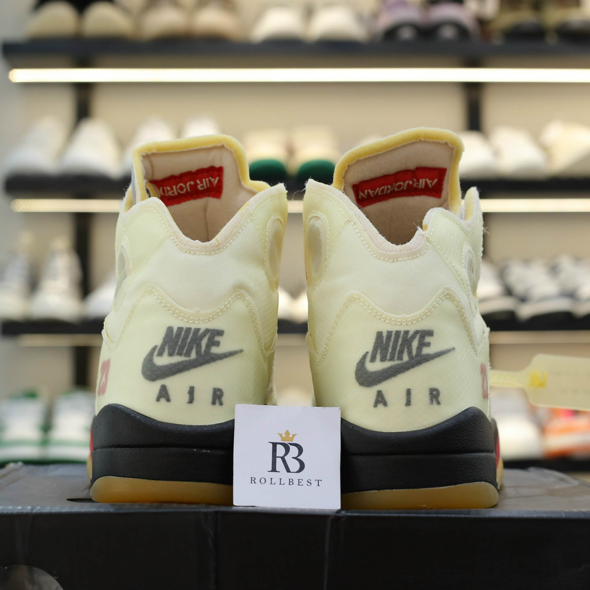 Giày Nike Air Jordan 5 SP x Off-White ‘Sail’ Like Auth