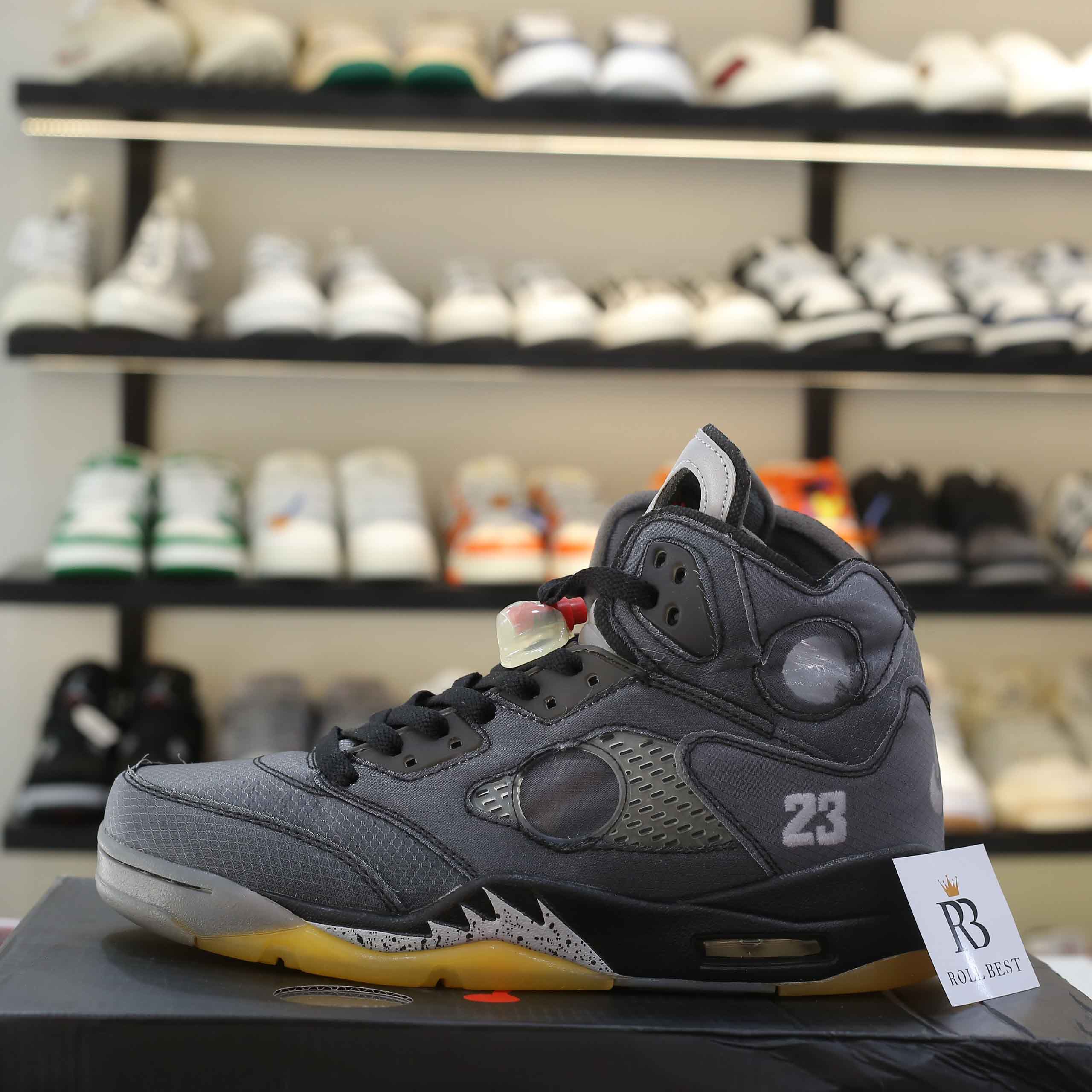 Giày Nike Off-White x Air Jordan 5 Retro SP Muslin Best Quality