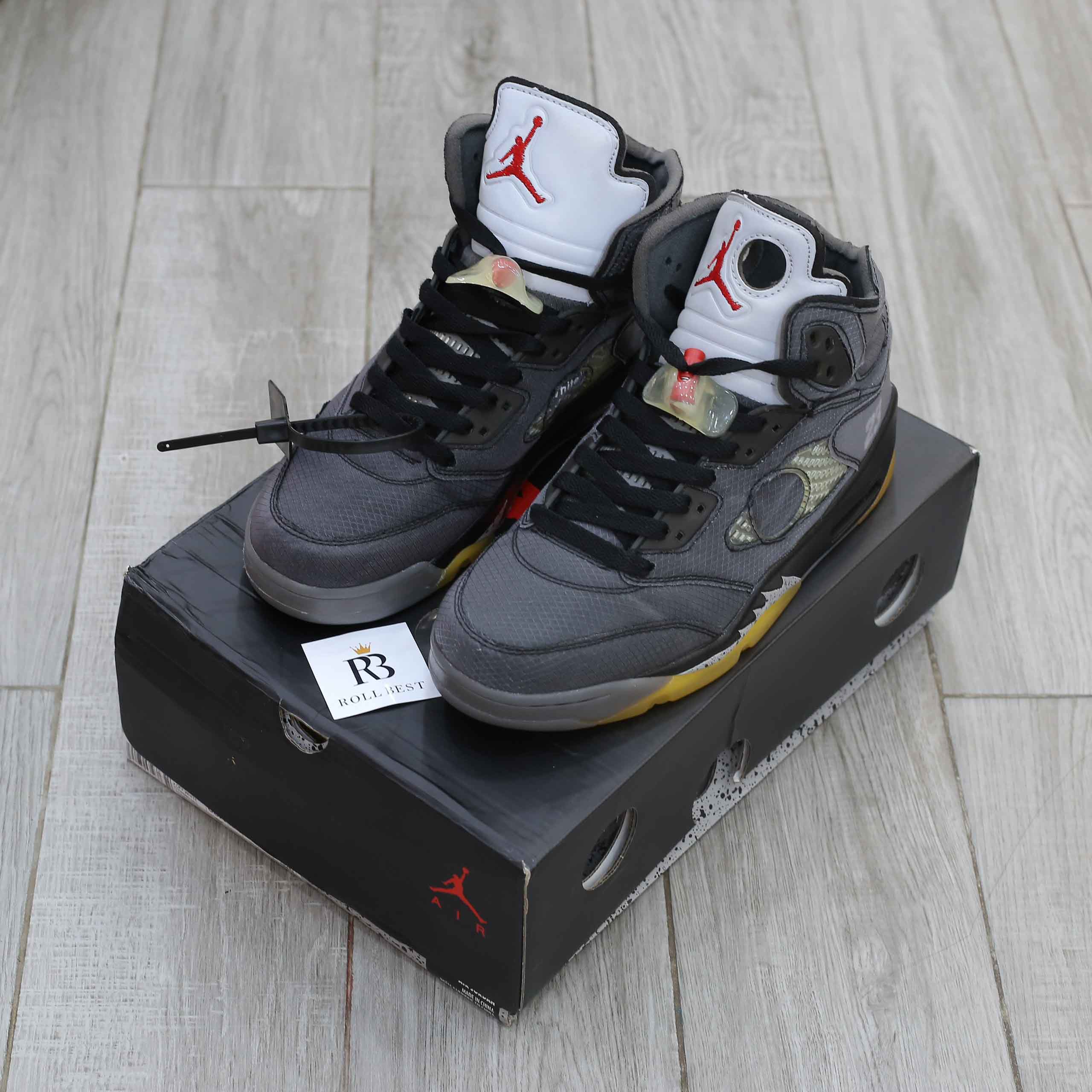 Giày Nike Off-White x Air Jordan 5 Retro SP Muslin Best Quality