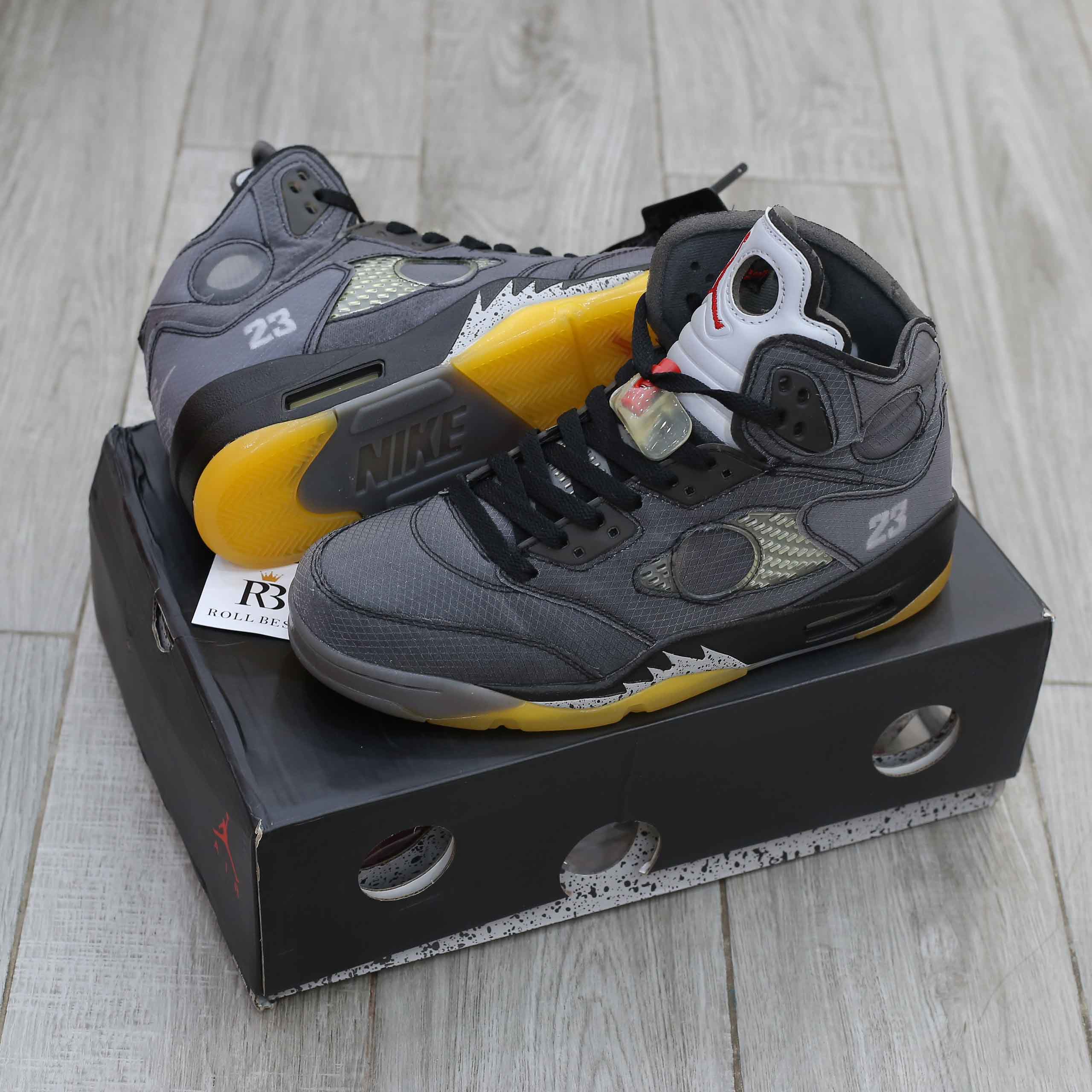 Giày Nike Off-White x Air Jordan 5 Retro SP Muslin Best Quality