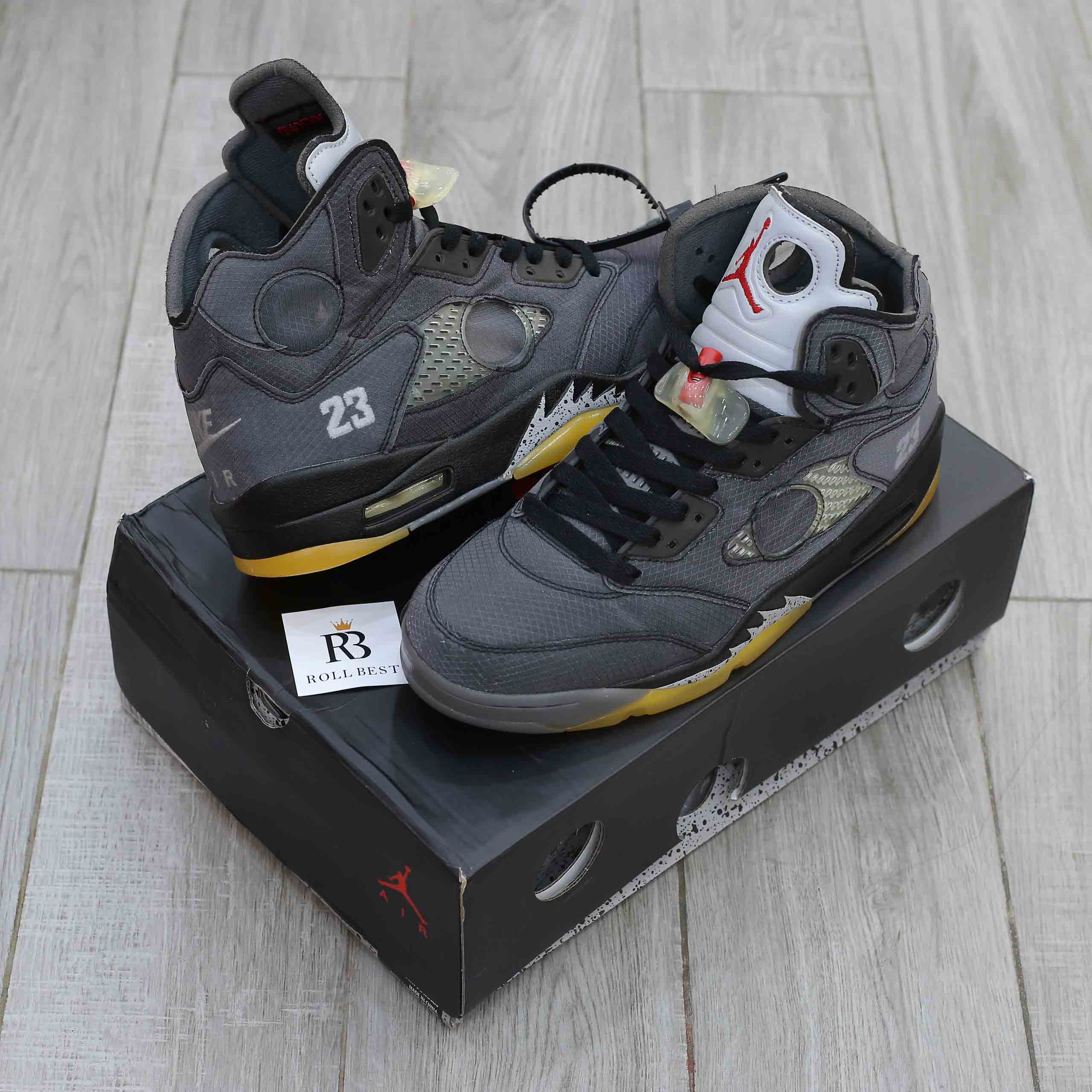 Giày Nike Off-White x Air Jordan 5 Retro SP Muslin Best Quality