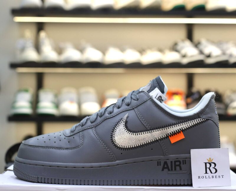 Giày Off-White x Nike Air Force 1 07 Low Dark Grey White Silver Best Quality