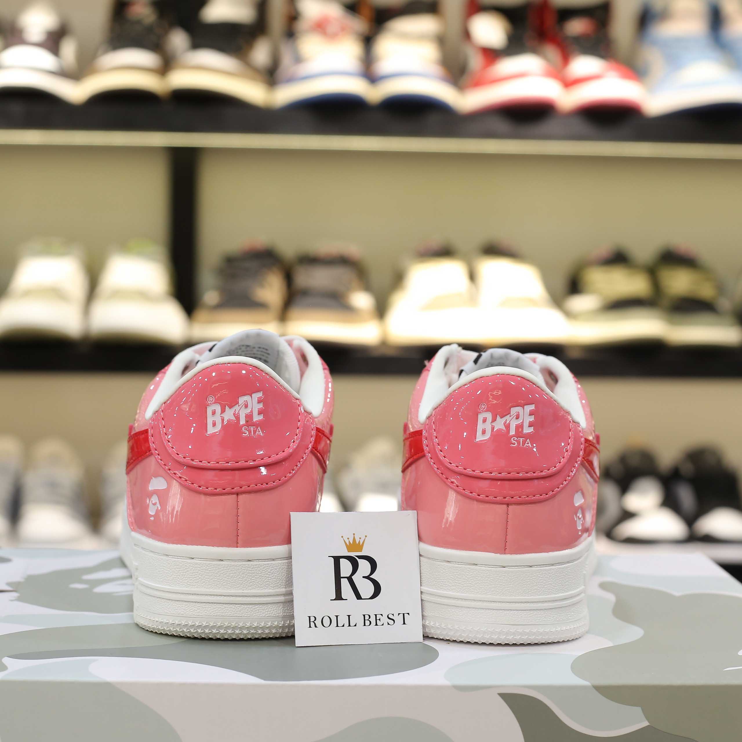 Giày A Bathing Ape Bape Sta Low Color Camo Combo Pink Best Quality