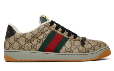 Giày Gucci Screener GG Supreme Beige And Ebony Canvas Best Quality