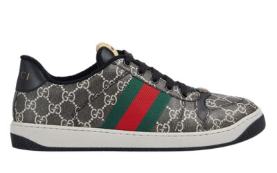 Giày Gucci Screener GG Supreme Black And Grey Canvas Best Quality