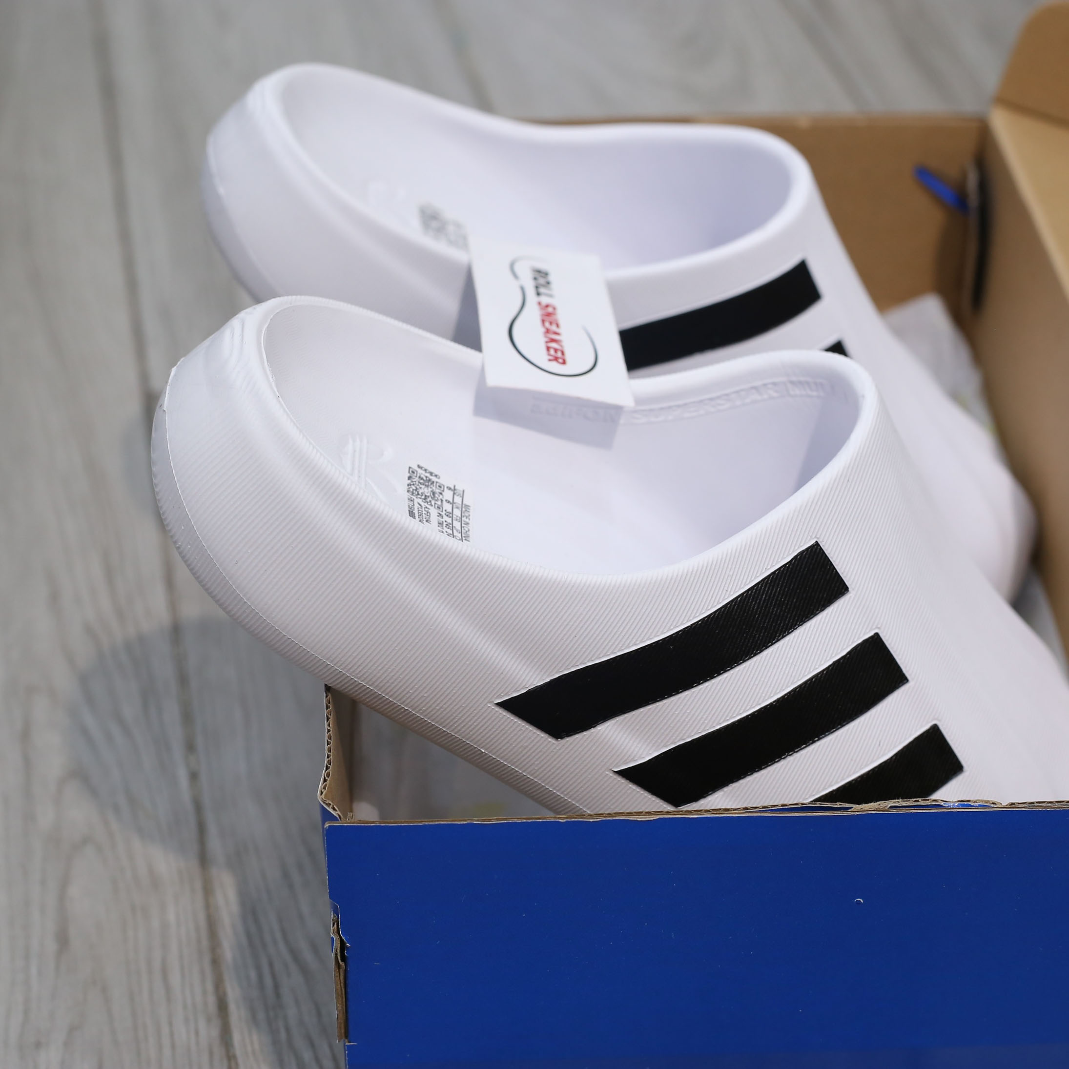 Dép Adidas adiFOM Superstar Mule ‘Black White’ Like Auth