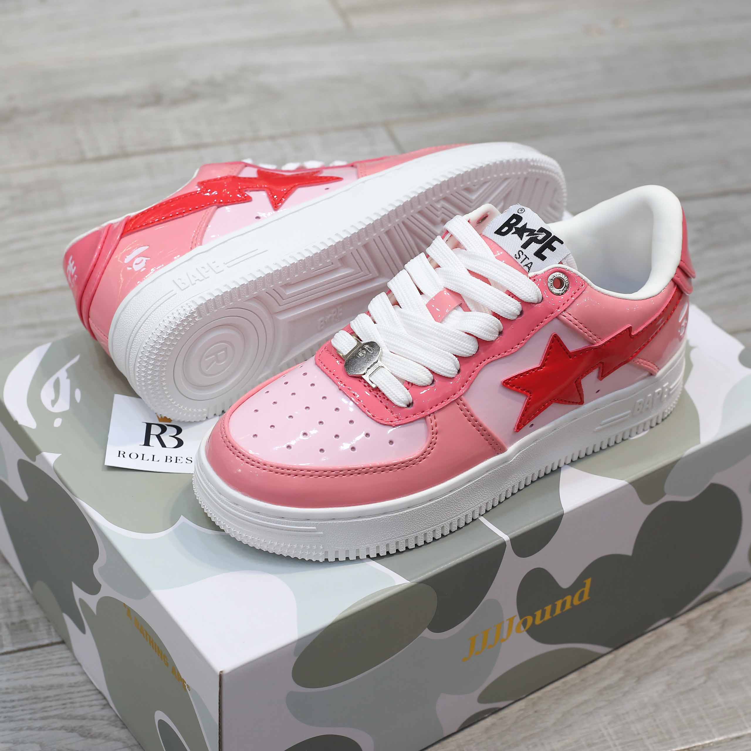 Giày A Bathing Ape Bape Sta Low Color Camo Combo Pink Best Quality