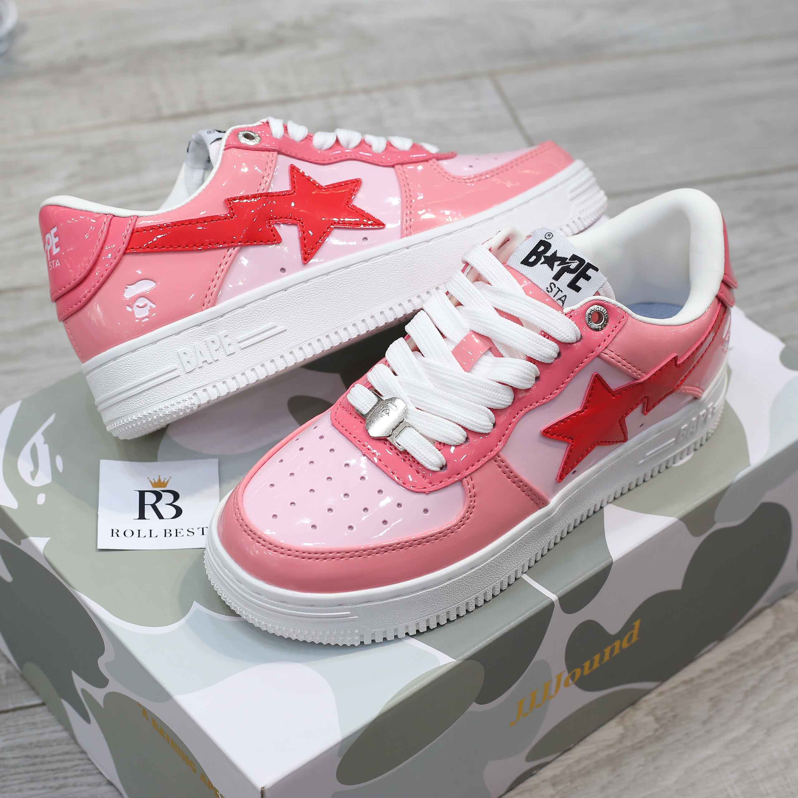 Giày A Bathing Ape Bape Sta Low Color Camo Combo Pink Best Quality
