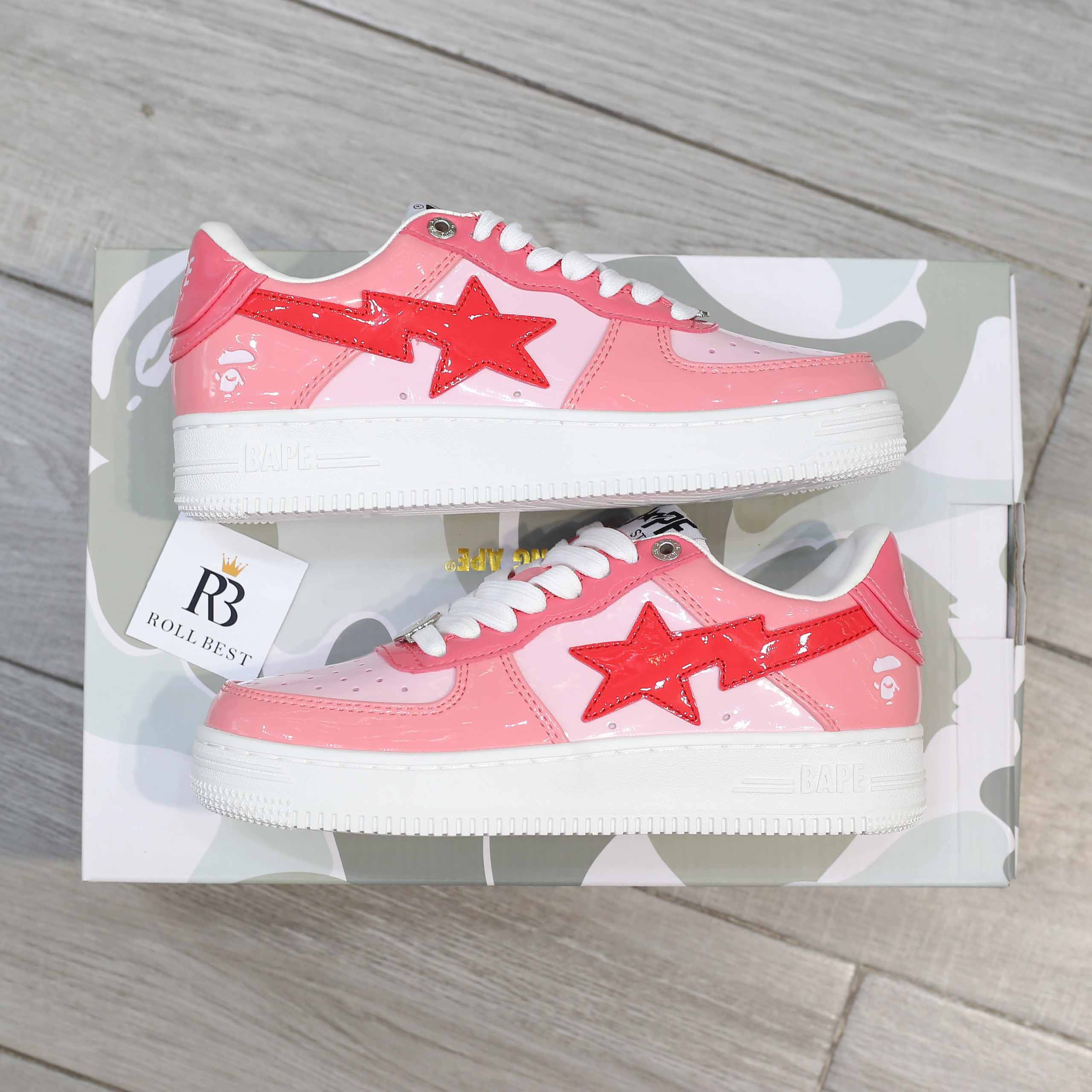 Giày A Bathing Ape Bape Sta Low Color Camo Combo Pink Best Quality