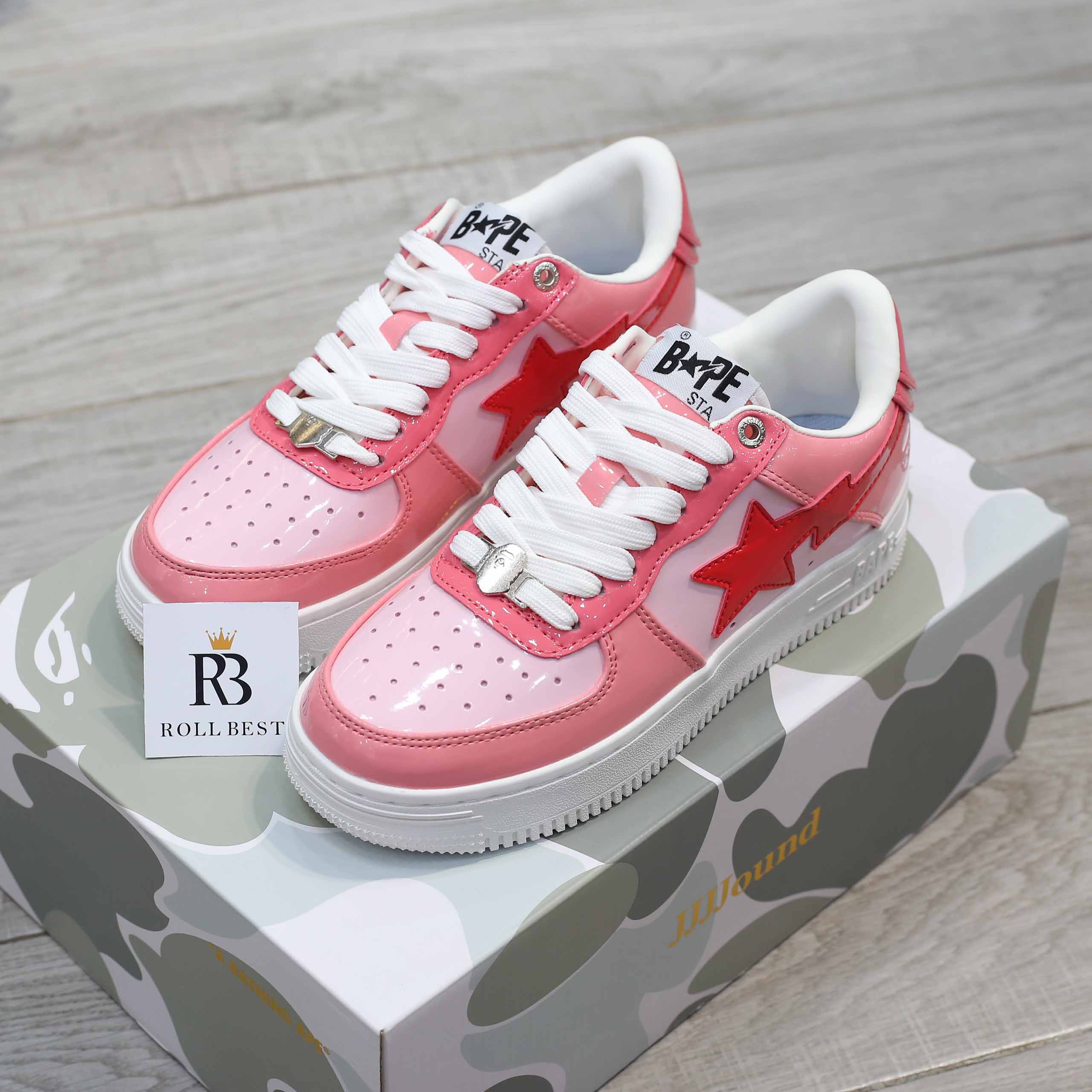 Giày A Bathing Ape Bape Sta Low Color Camo Combo Pink Best Quality