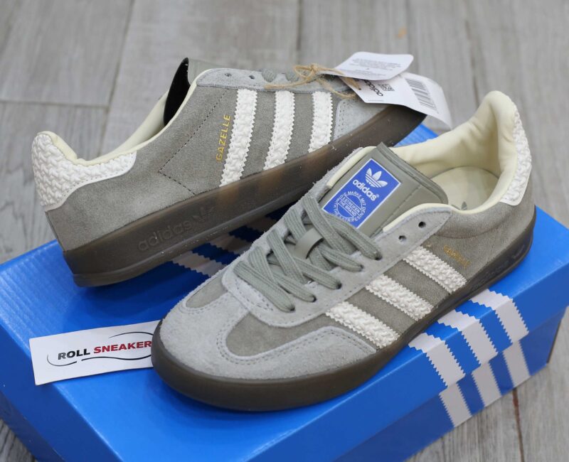 Giày Adidas Gazelle Indoor Grey White Like Auth