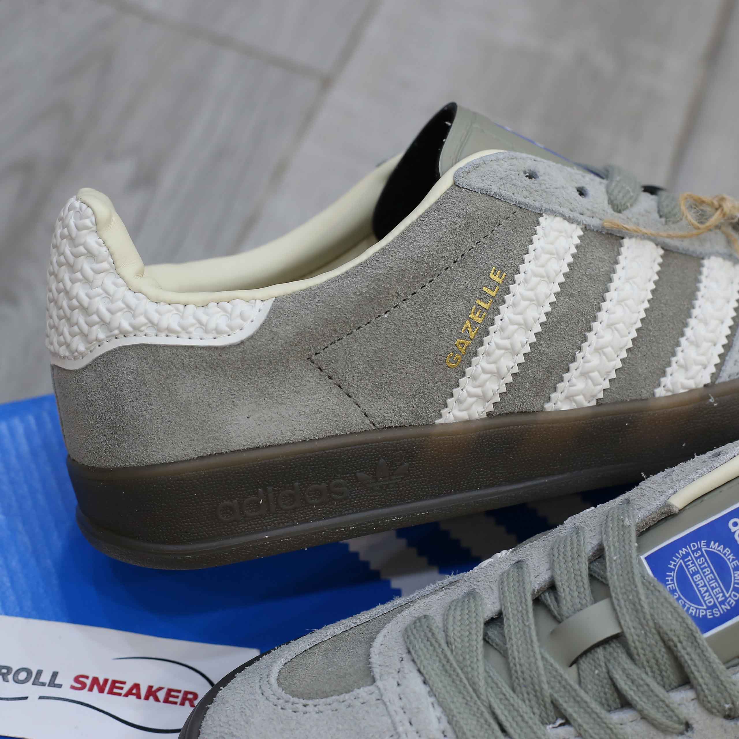 Giày Adidas Gazelle Indoor Grey White Like Auth