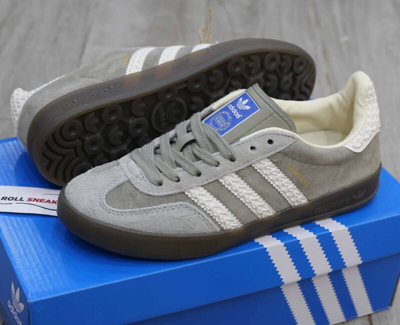 Giày Adidas Gazelle Indoor Grey White Like Auth