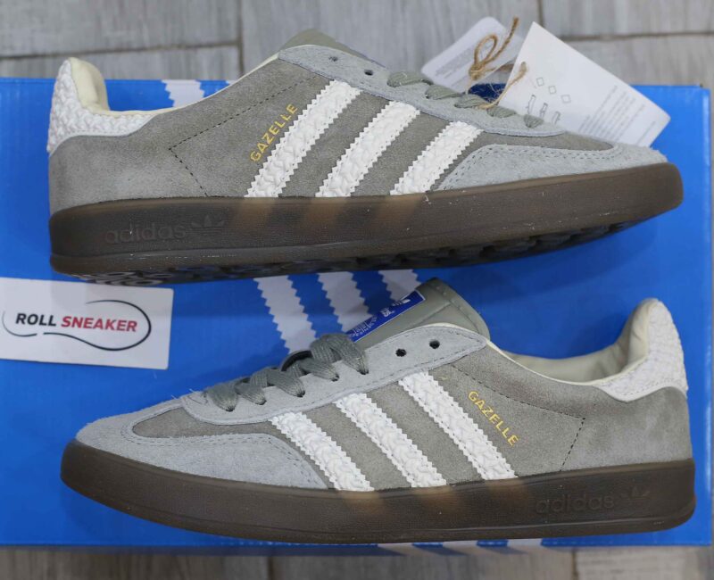 Giày Adidas Gazelle Indoor Grey White Like Auth