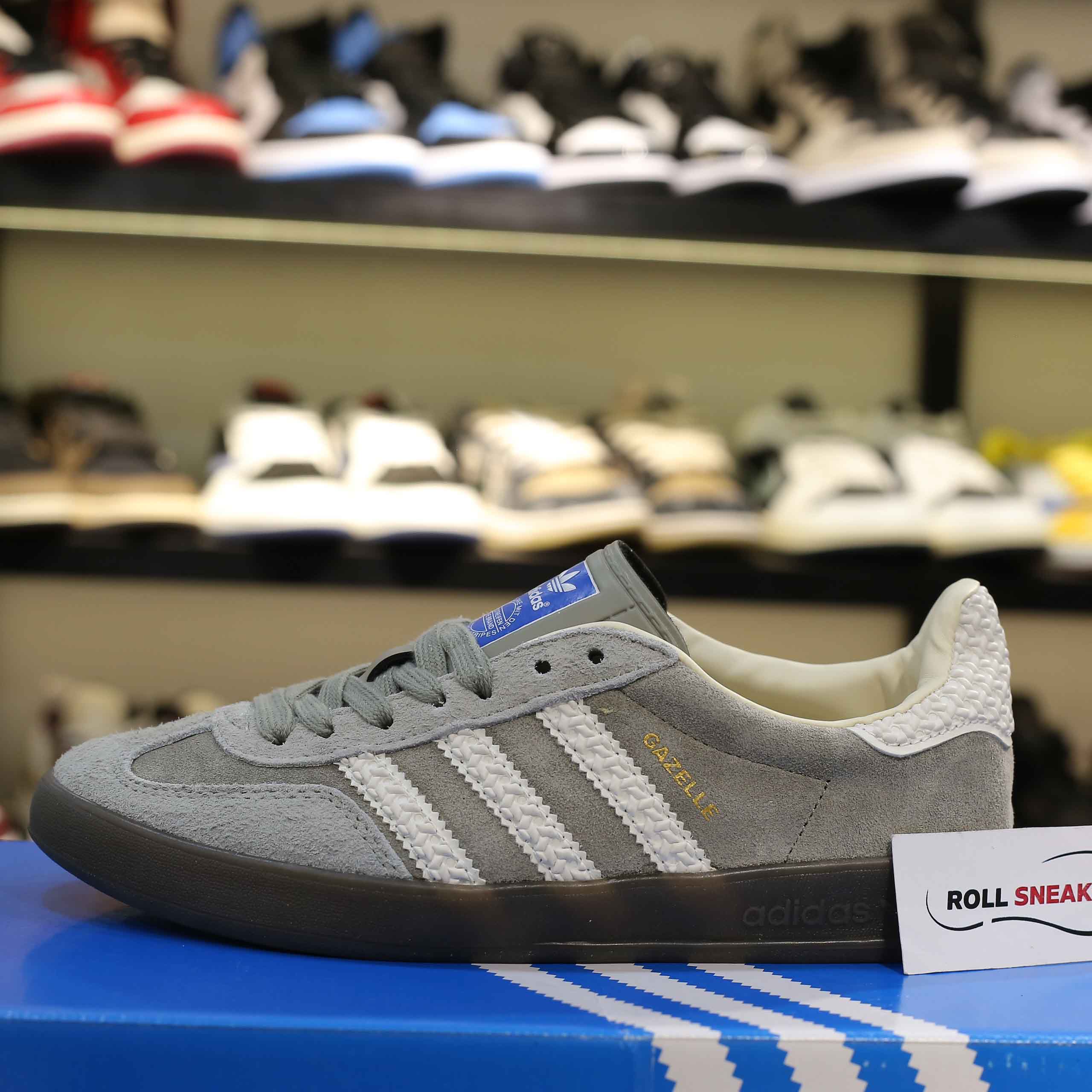 Giày Adidas Gazelle Indoor Grey White Like Auth