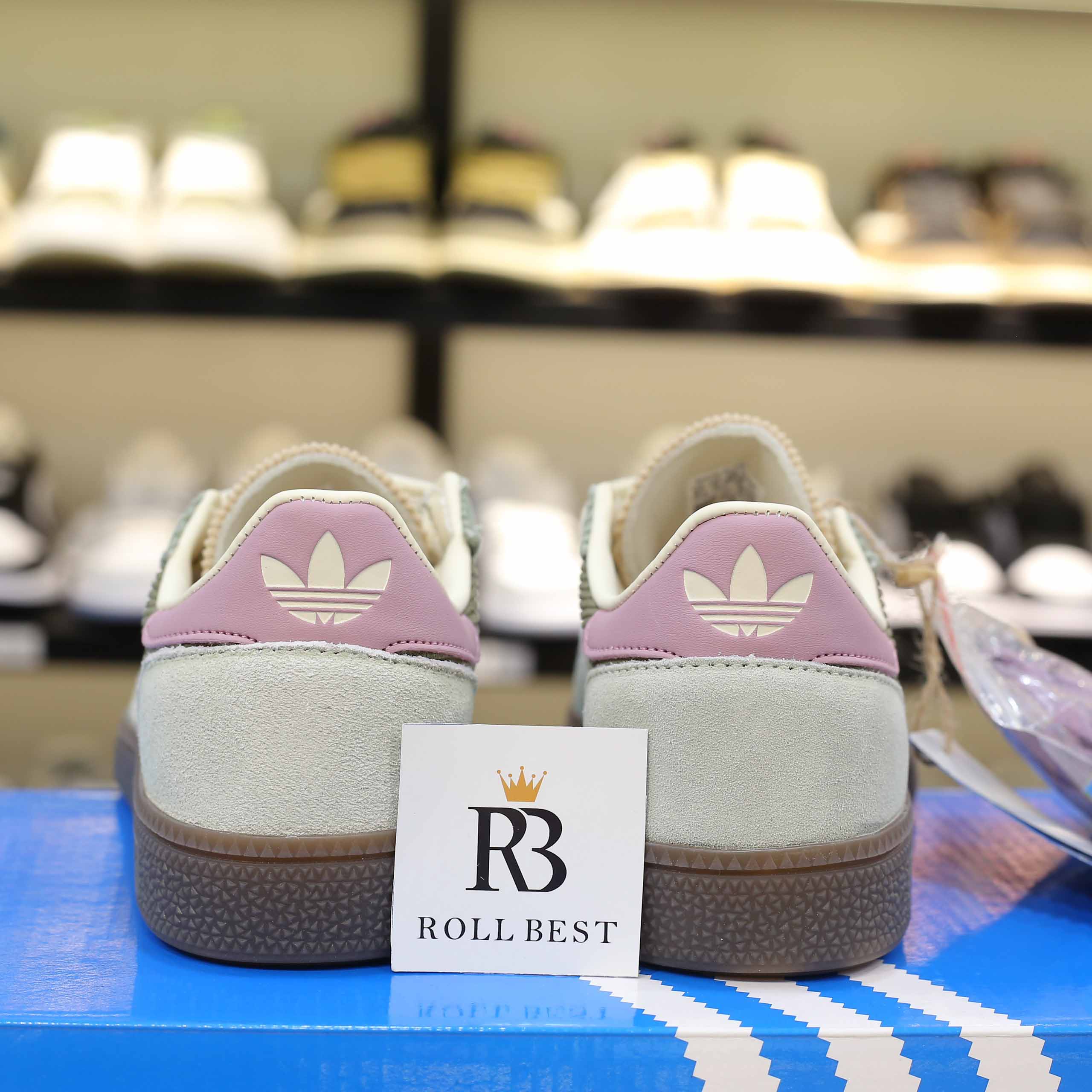 Giày Adidas Handball Spezial Silver Green Magic Mauve Best Quality