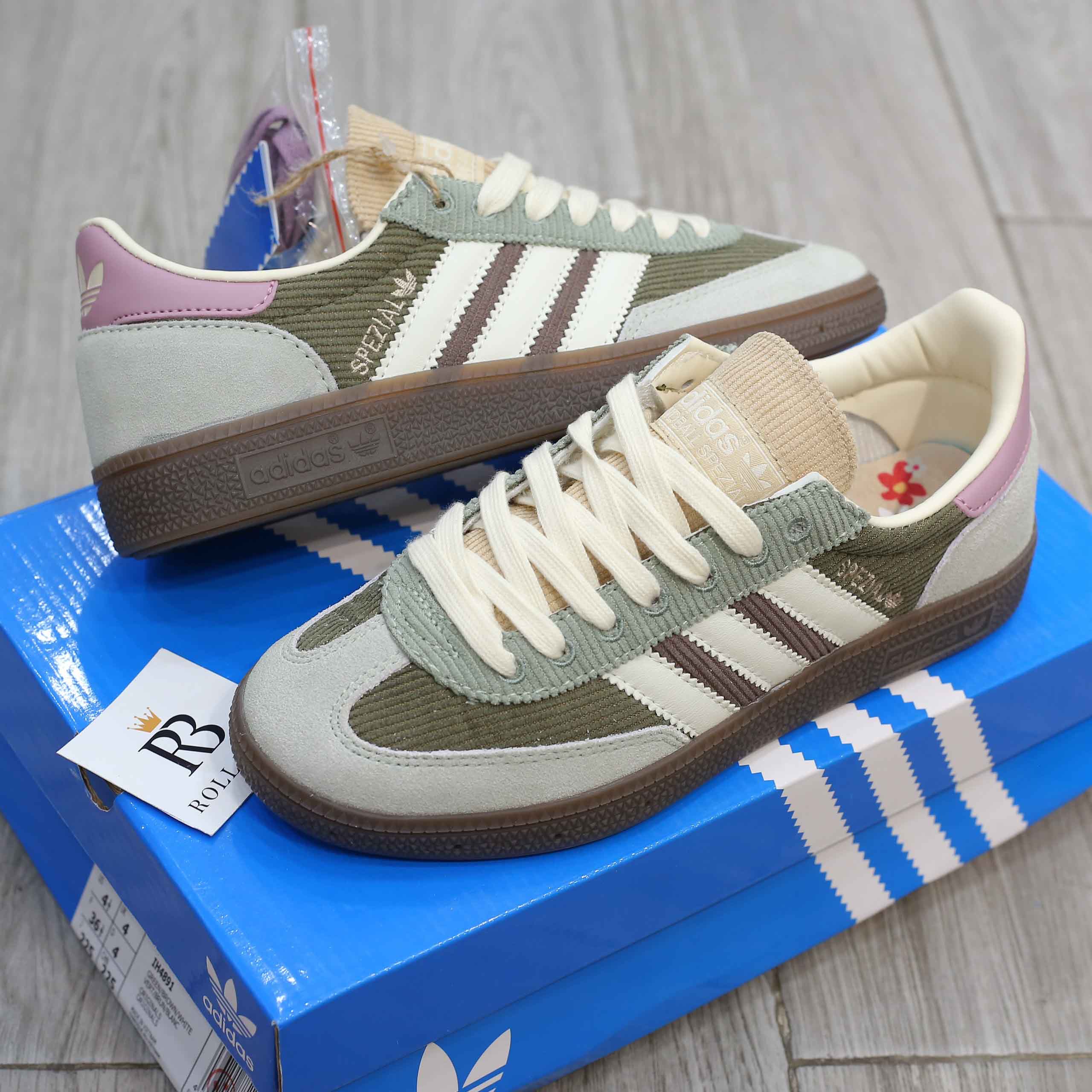 Giày Adidas Handball Spezial Silver Green Magic Mauve Best Quality