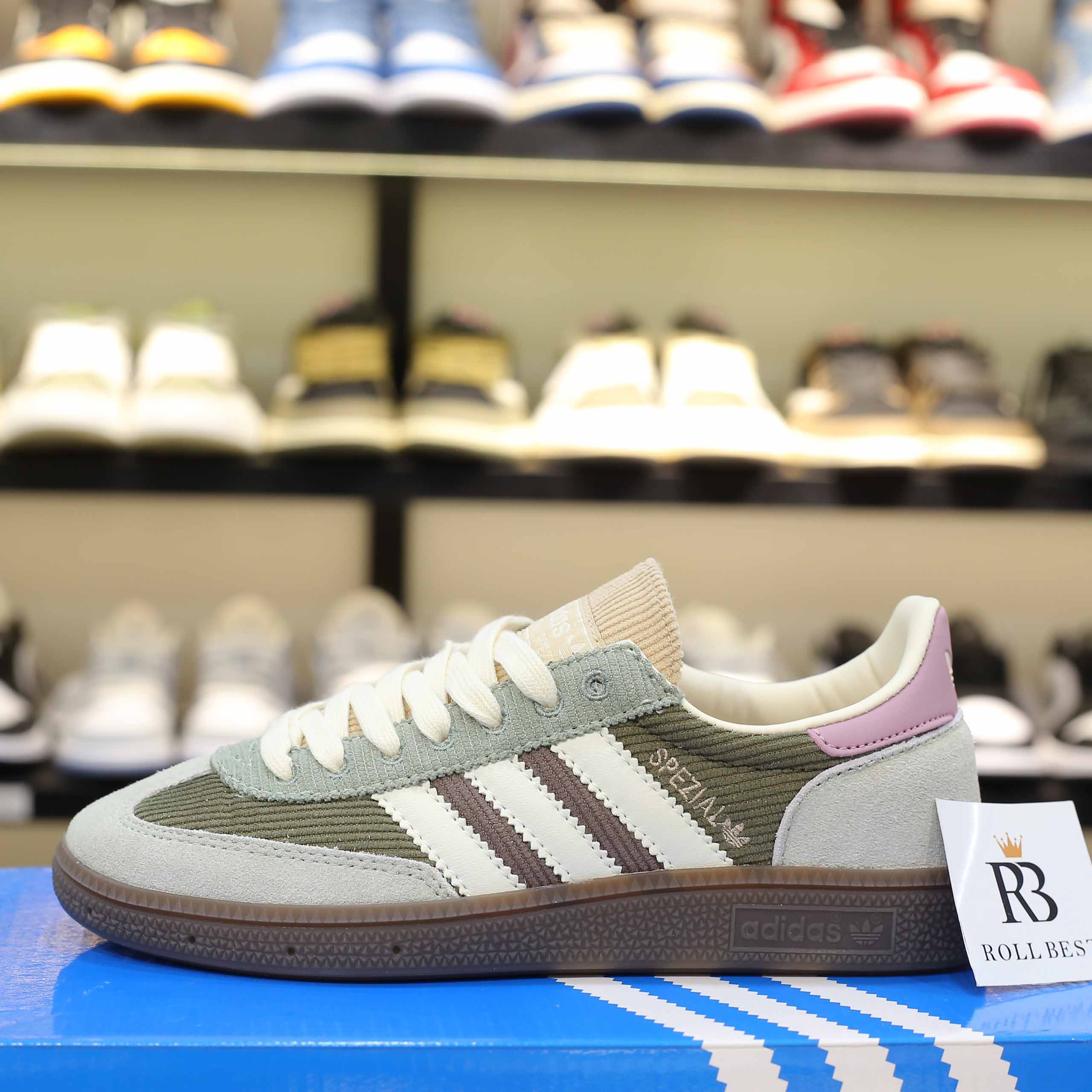 Giày Adidas Handball Spezial Silver Green Magic Mauve Best Quality