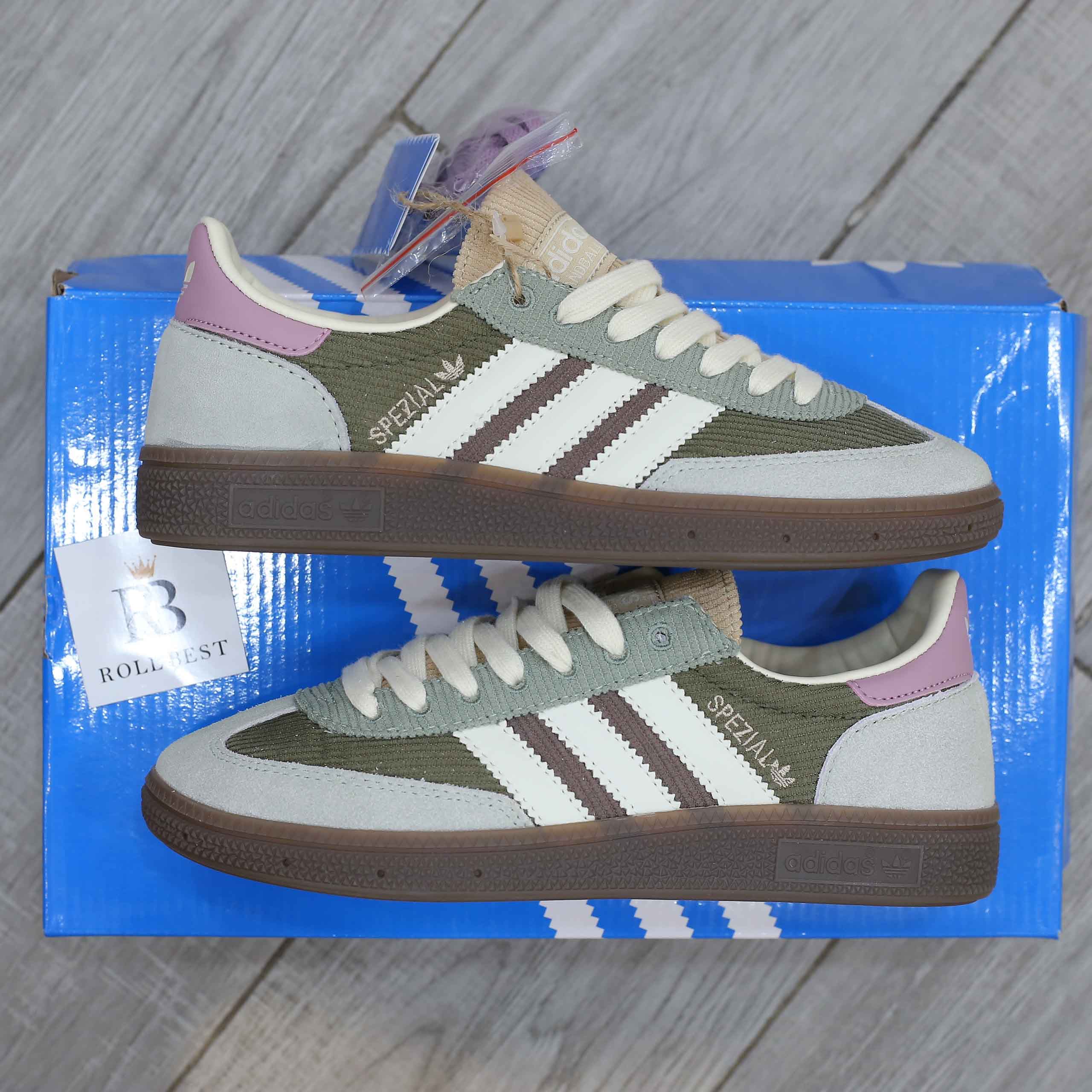 Giày Adidas Handball Spezial Silver Green Magic Mauve Best Quality