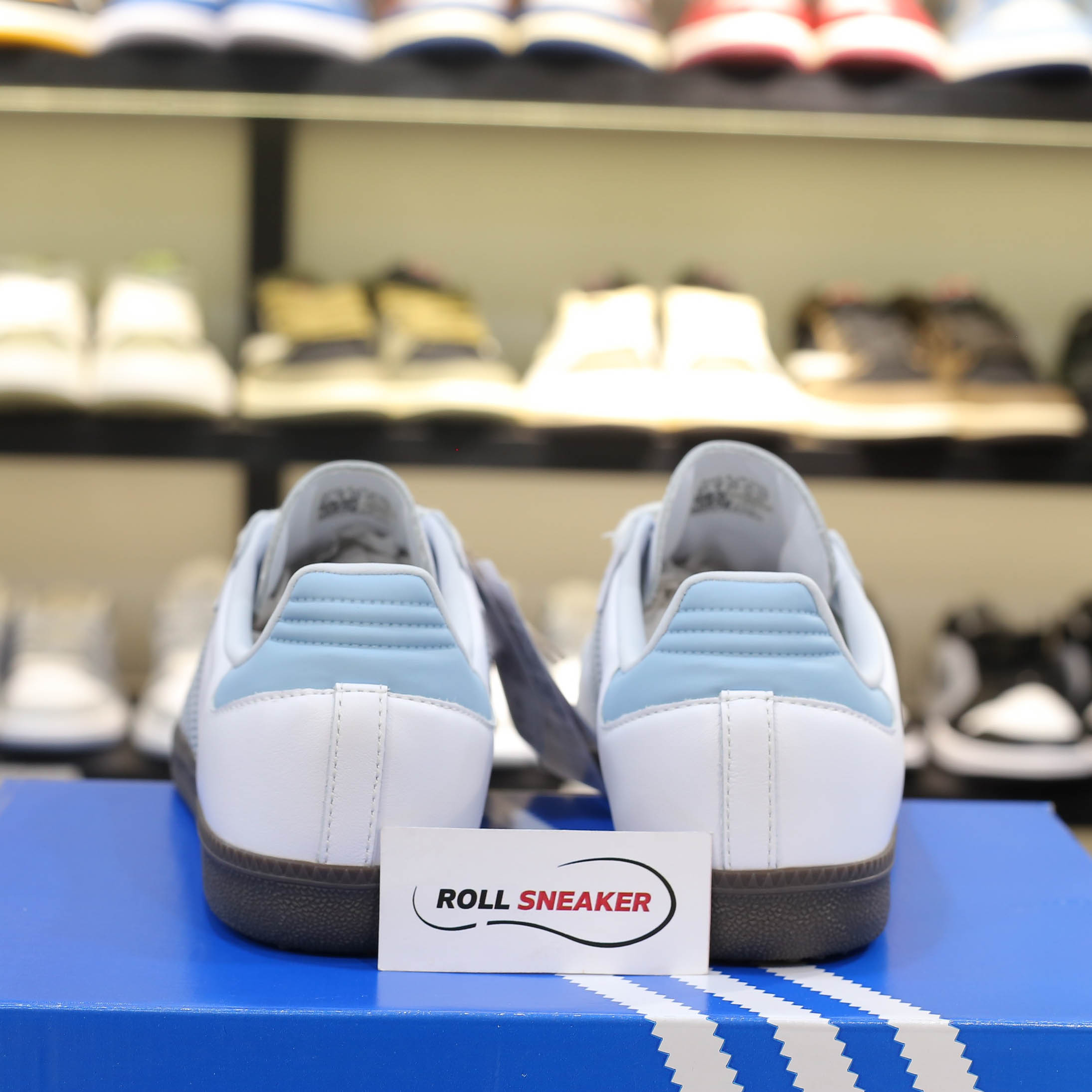 Giày Adidas Samba OG ‘White Halo Blue Gum’ Best Quality