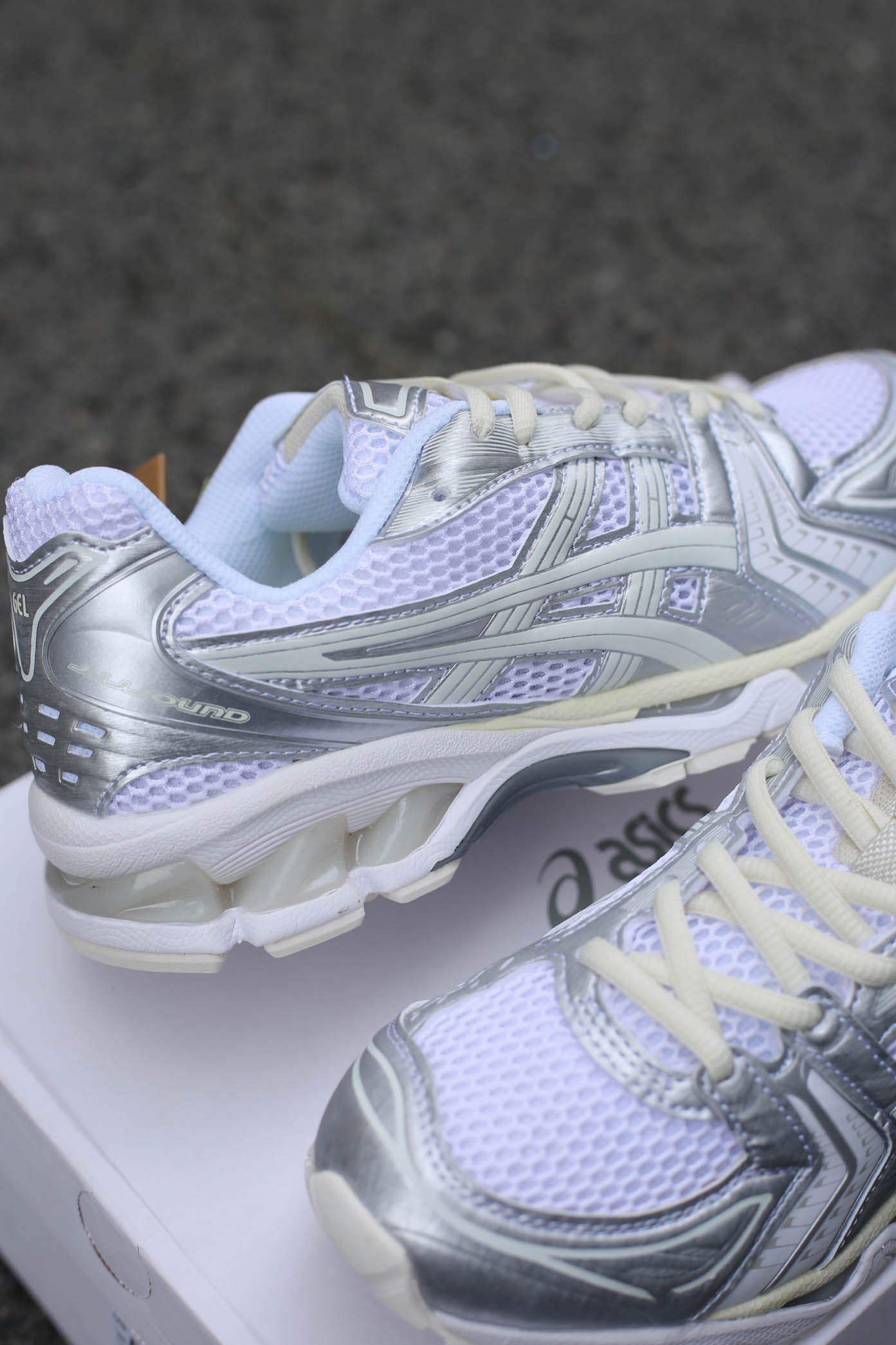 Giày Asics x JJJJound Gel-Kayano 14 ‘Silver White’ Best Quality