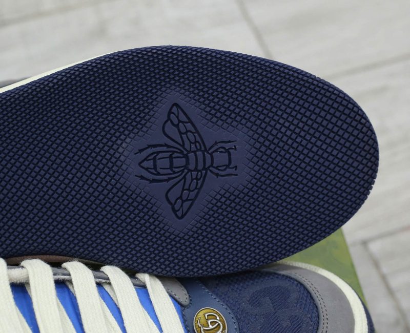 Giày Gucci GG Screener Grey Xám Da Lộn Suede Chuẩn 99% Auth