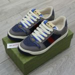 Giày Gucci GG Screener Grey Xám Da Lộn Suede Chuẩn 99% Auth