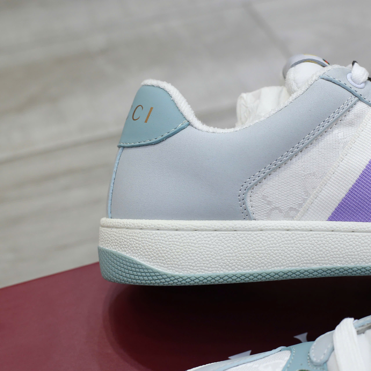 Giày Gucci Screener ‘Light Blue Lilac’ Chuẩn 99% Auth