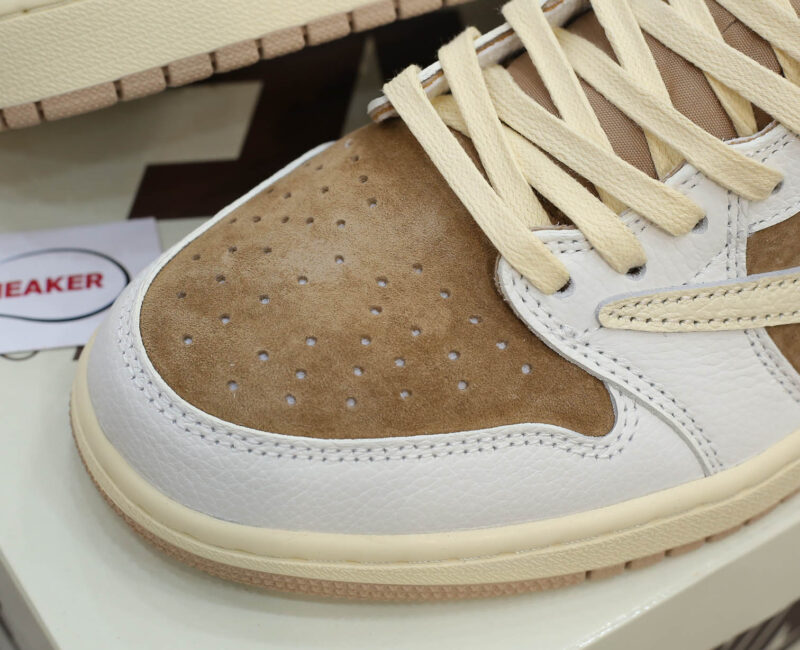 Giày Jordan 1 Low OG Travis Scott Brown Shy Like Auth