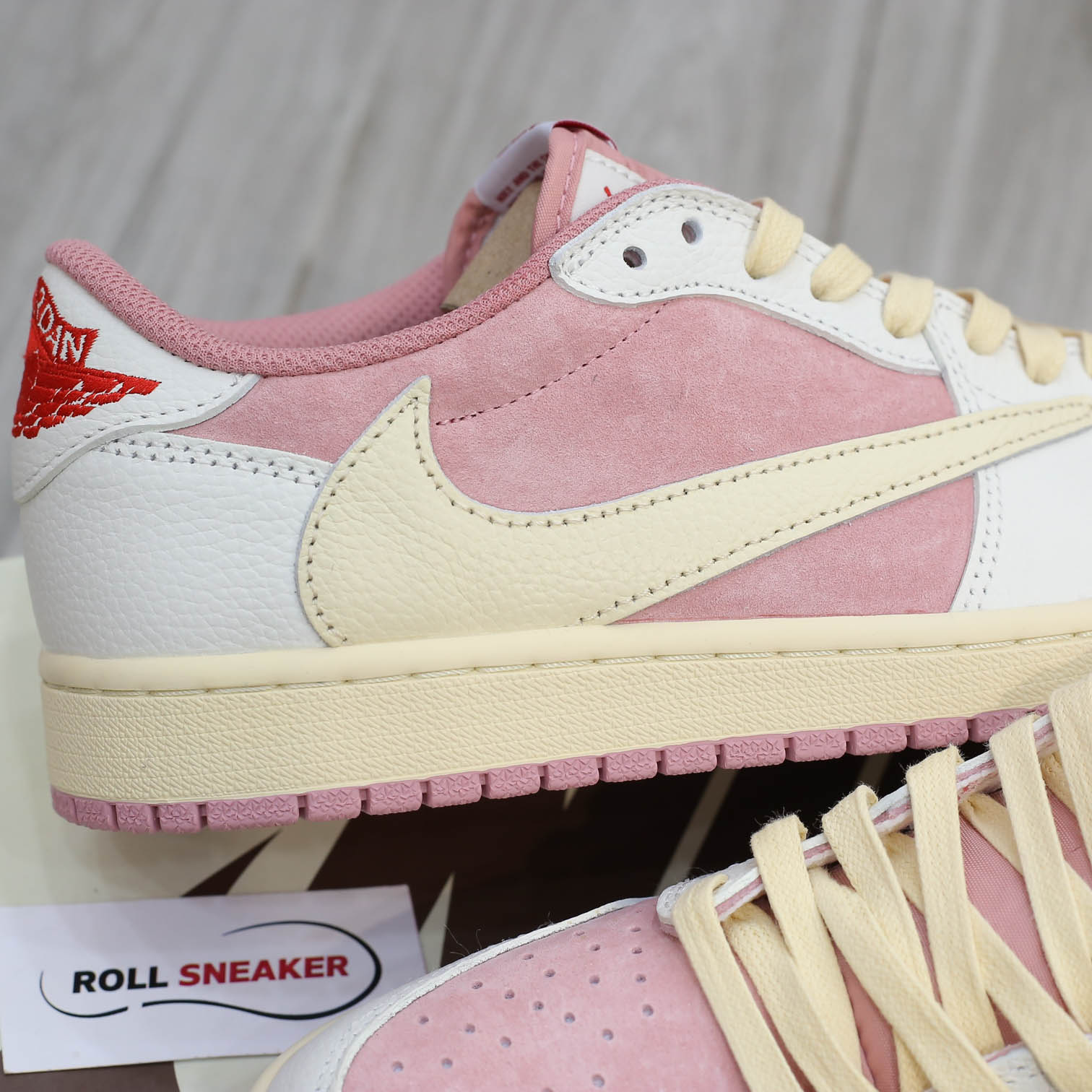 Giày Jordan 1 Low OG Travis Scott Pink Shy Like Auth