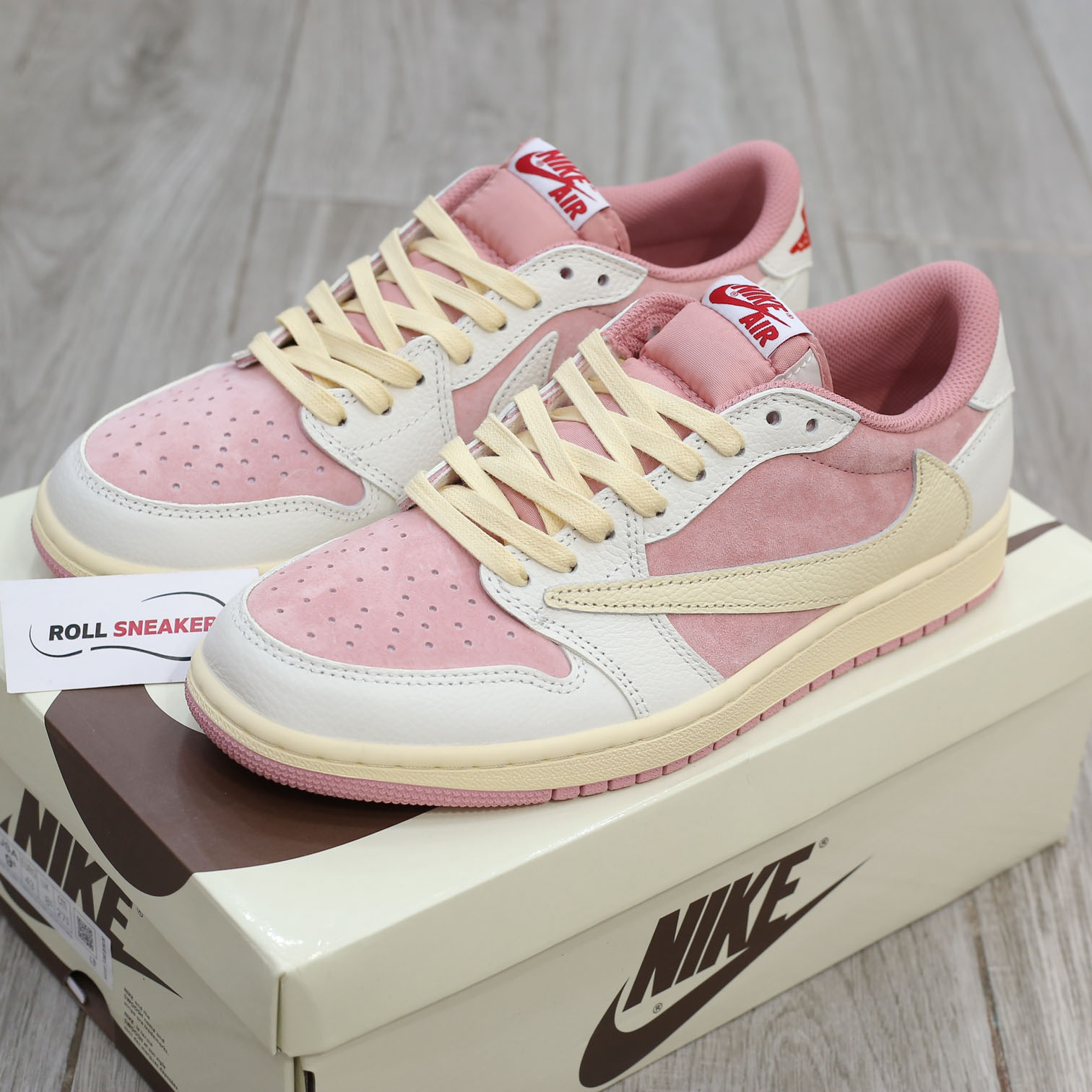Giày Jordan 1 Low OG Travis Scott Pink Shy Like Auth