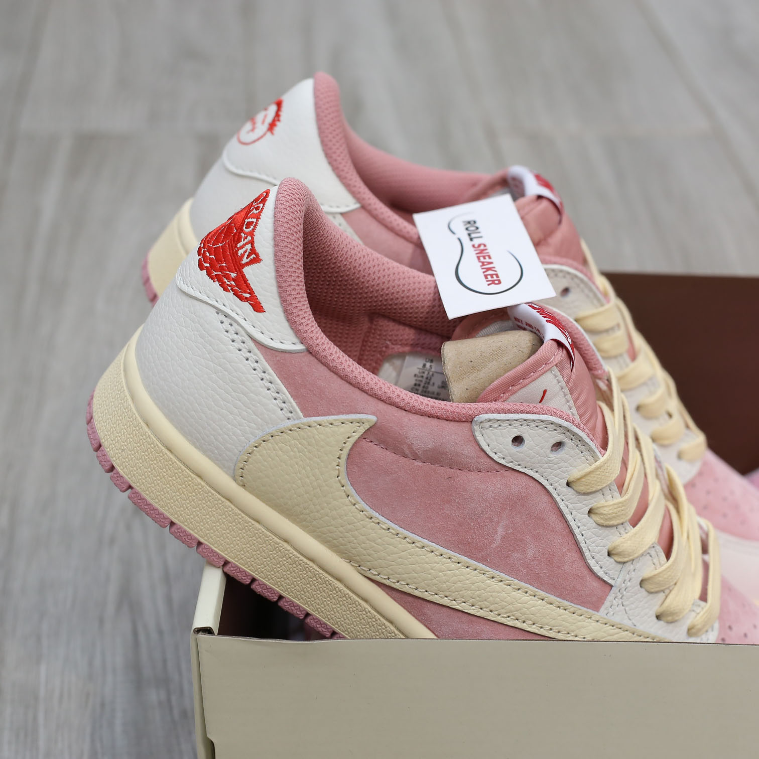 Giày Jordan 1 Low OG Travis Scott Pink Shy Like Auth