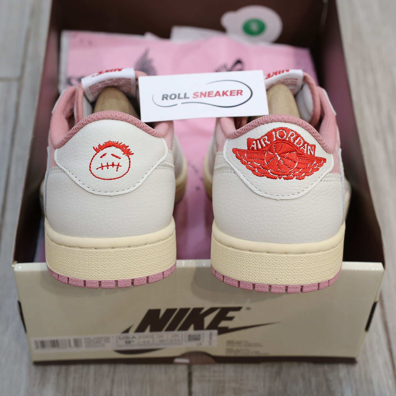 Giày Jordan 1 Low OG Travis Scott Pink Shy Like Auth