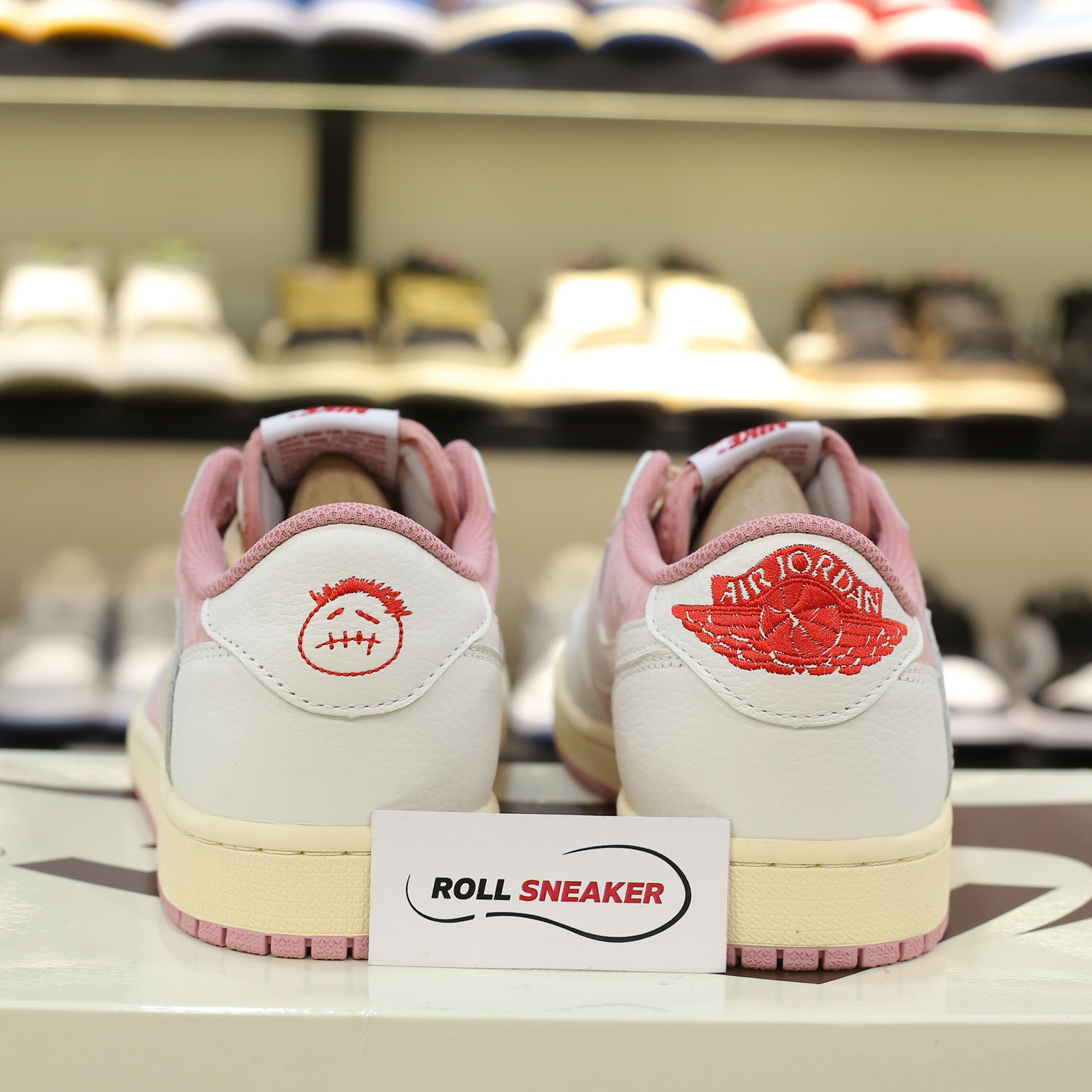 Giày Jordan 1 Low OG Travis Scott Pink Shy Like Auth