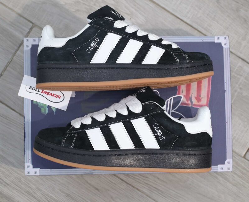 Giày Korn x Adidas Campus 00s ‘Black Gum’ Like Auth