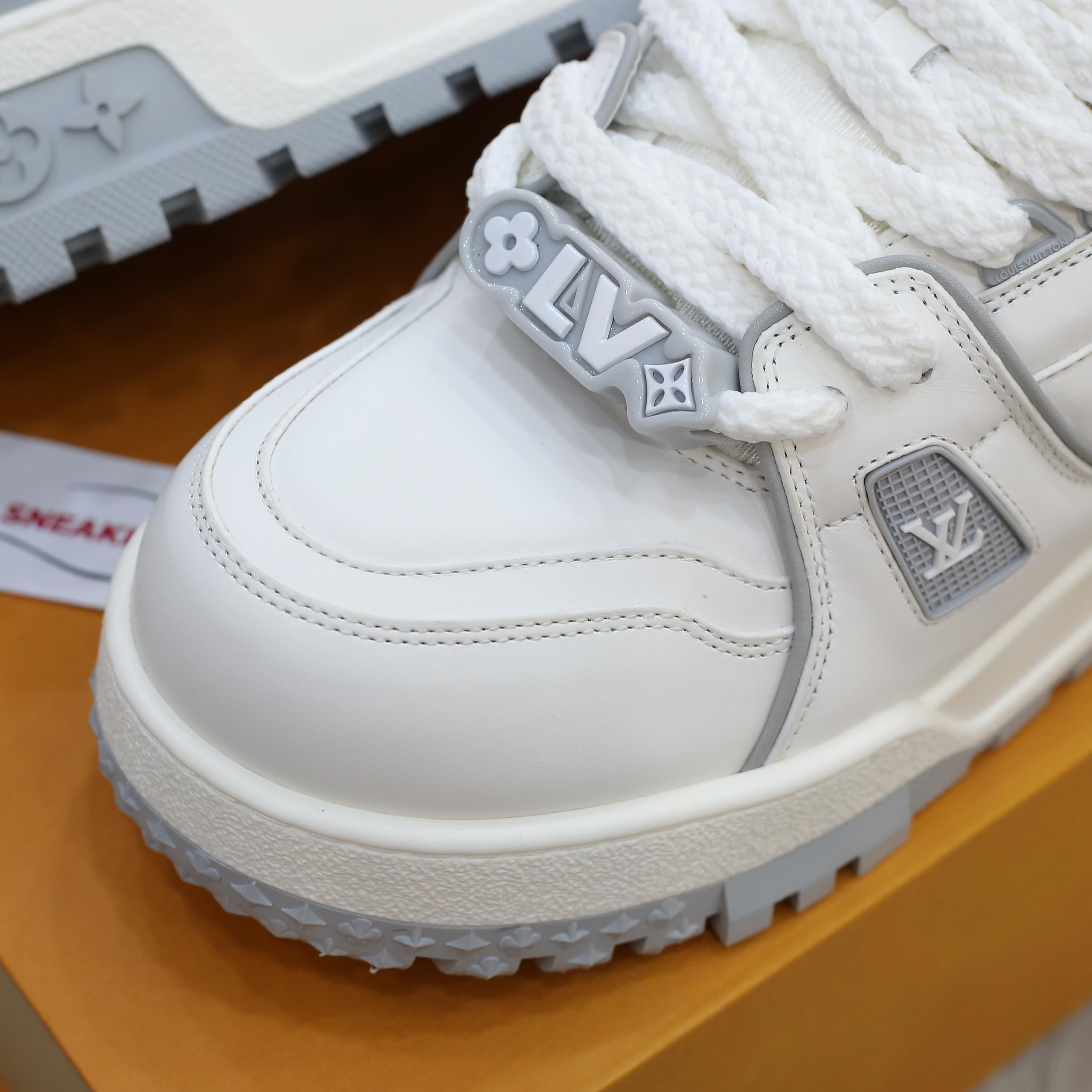 Giày Louis Vuitton LV Trainer Maxi White Grey Best Quality